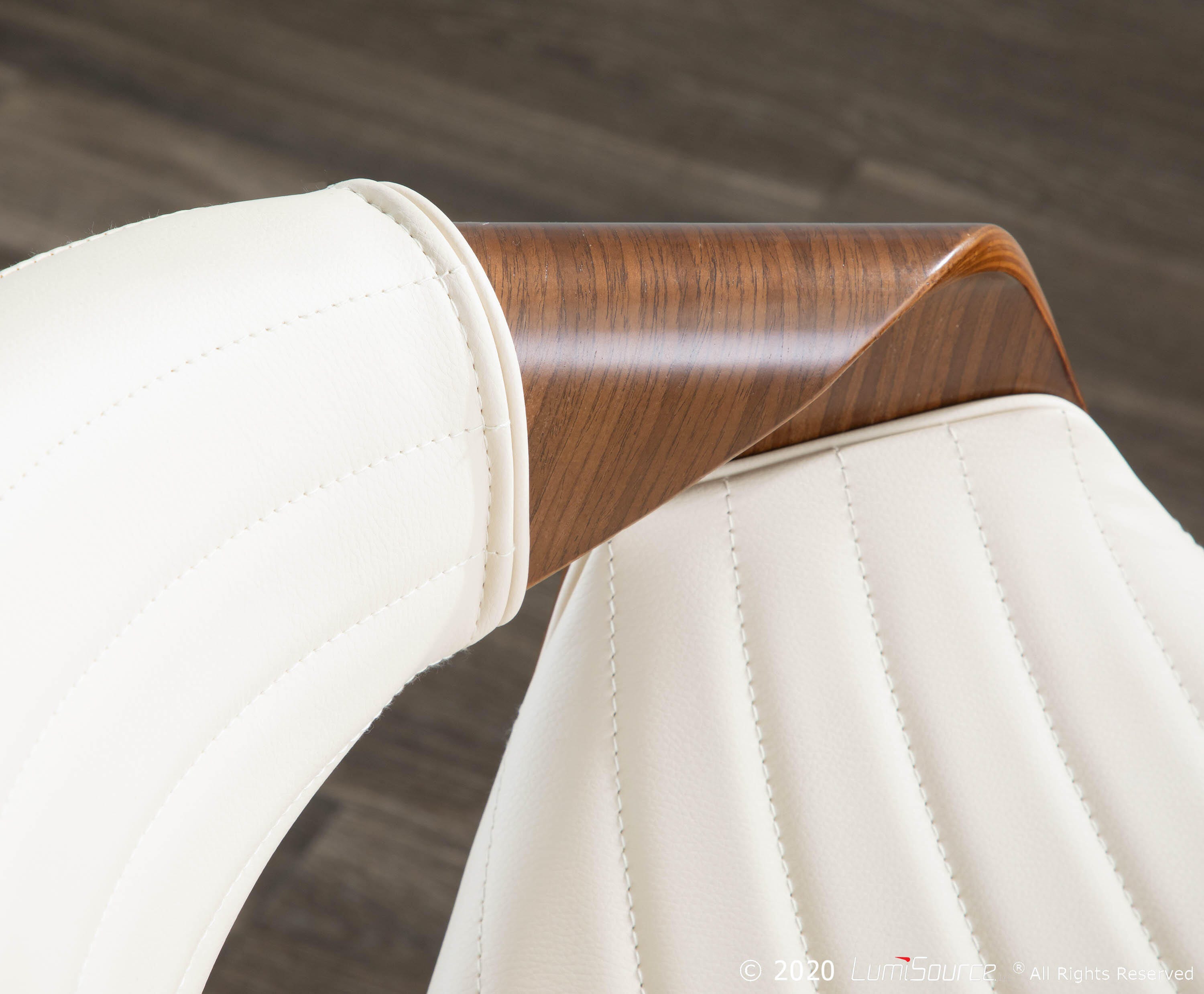 LumiSource Symphony Chair, Walnut/Cream, large