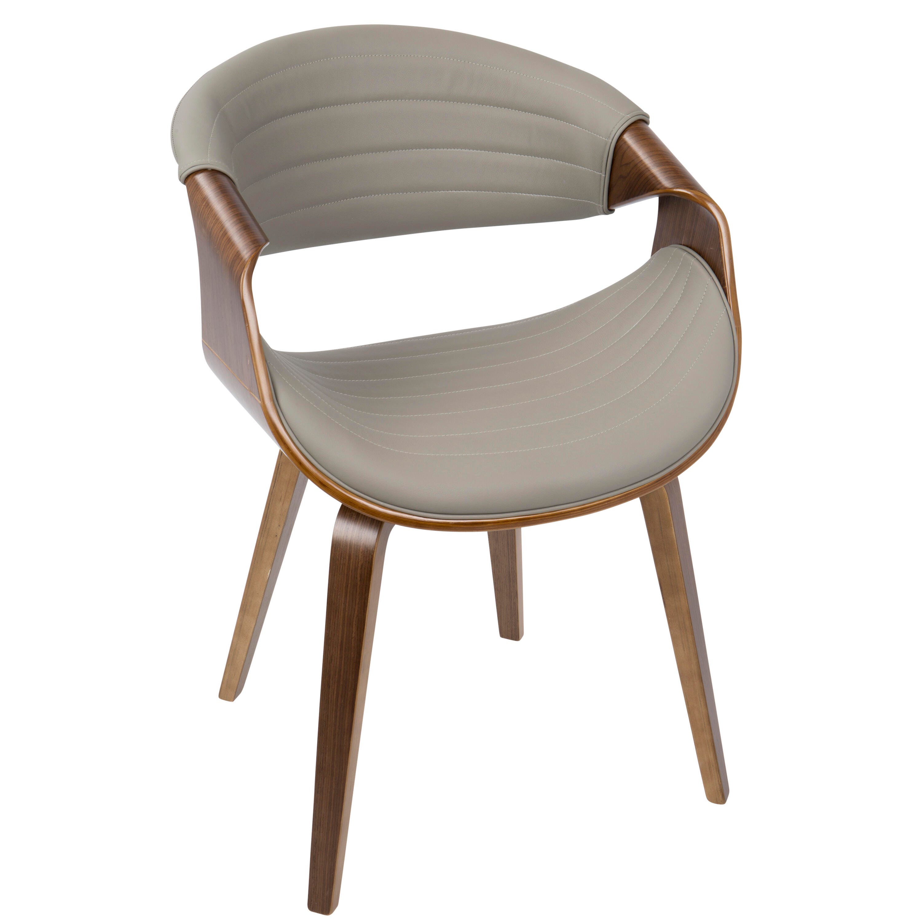 LumiSource Symphony Chair, Walnut/Gray, large