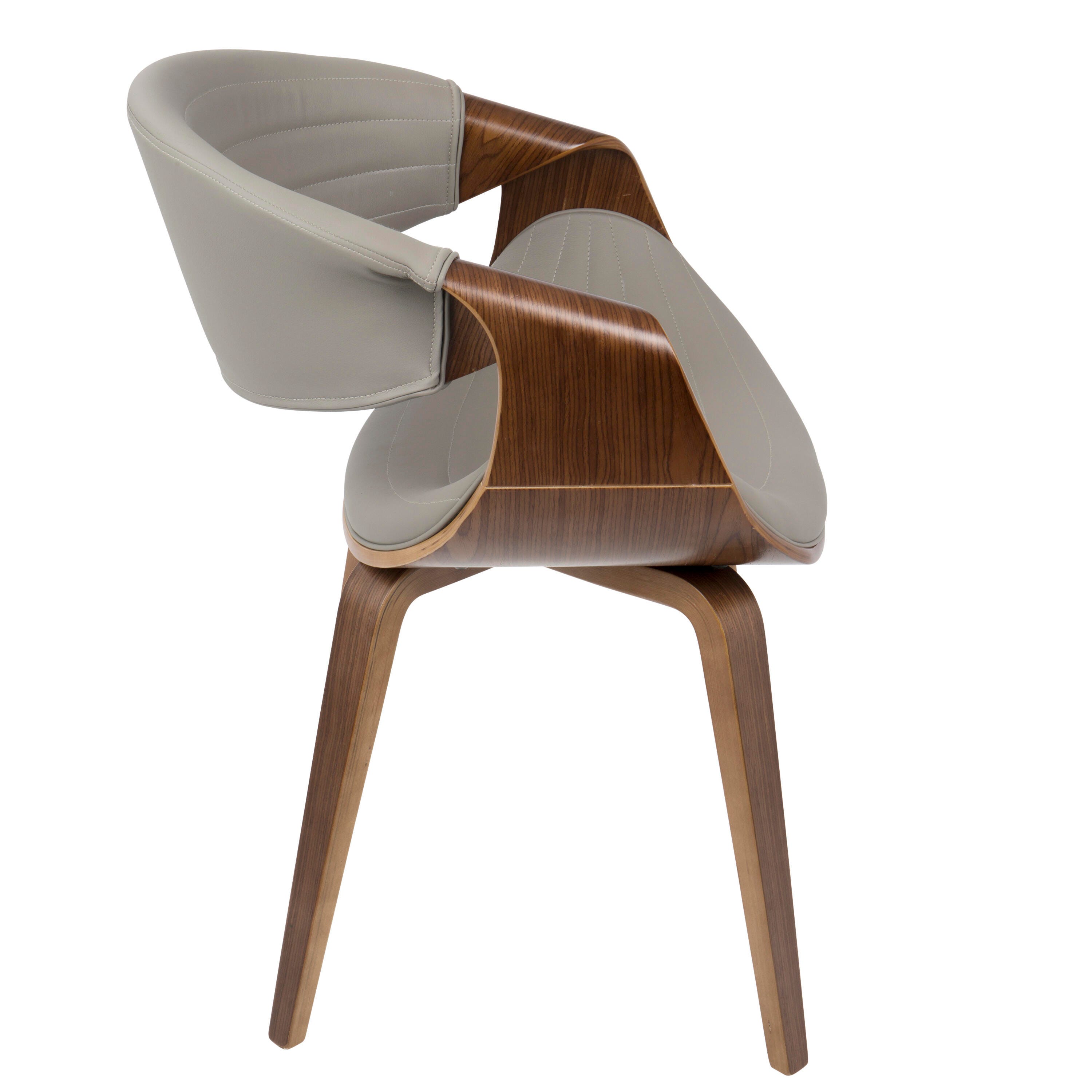LumiSource Symphony Chair, Walnut/Gray, large