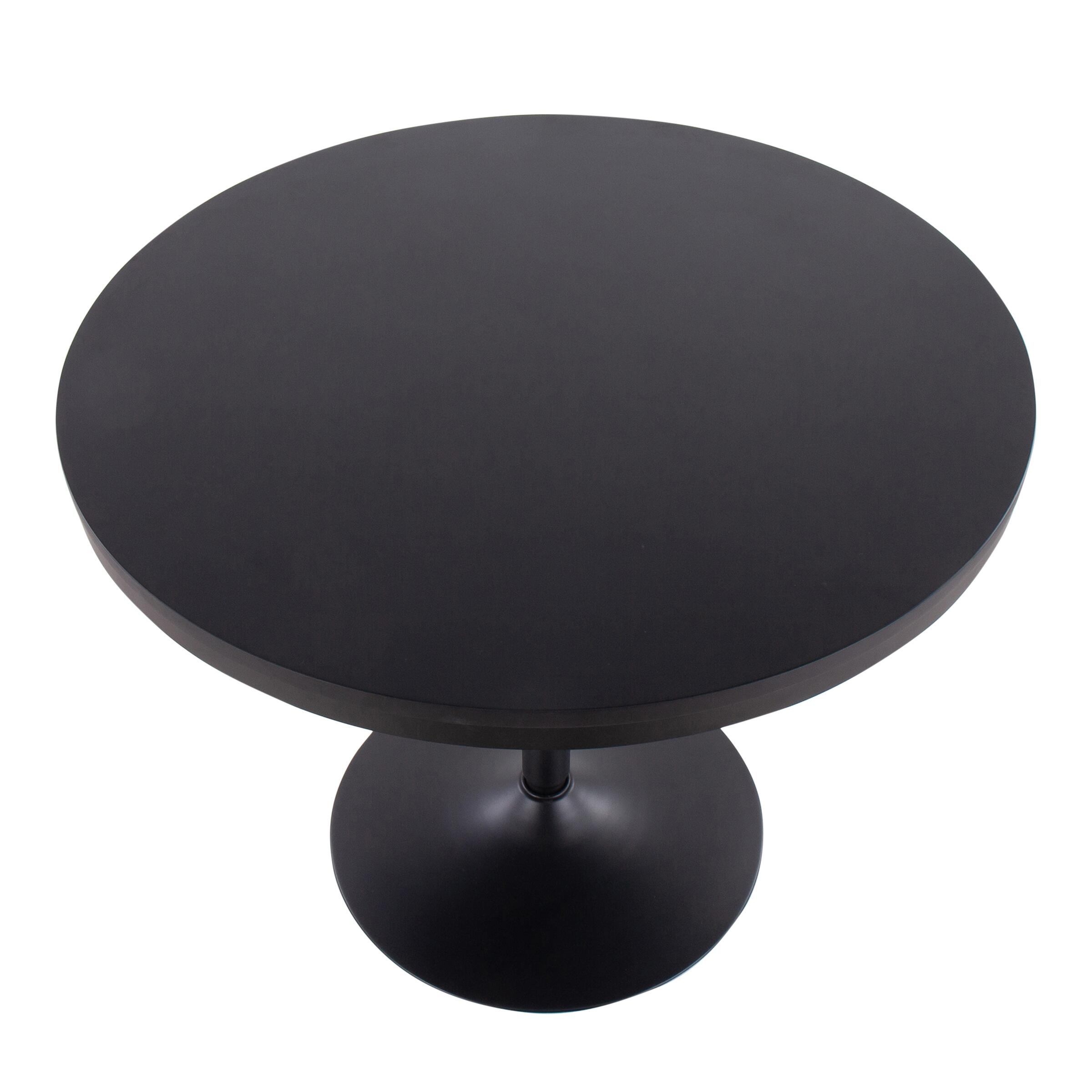 LumiSource Dakota Dining Table, Black, large