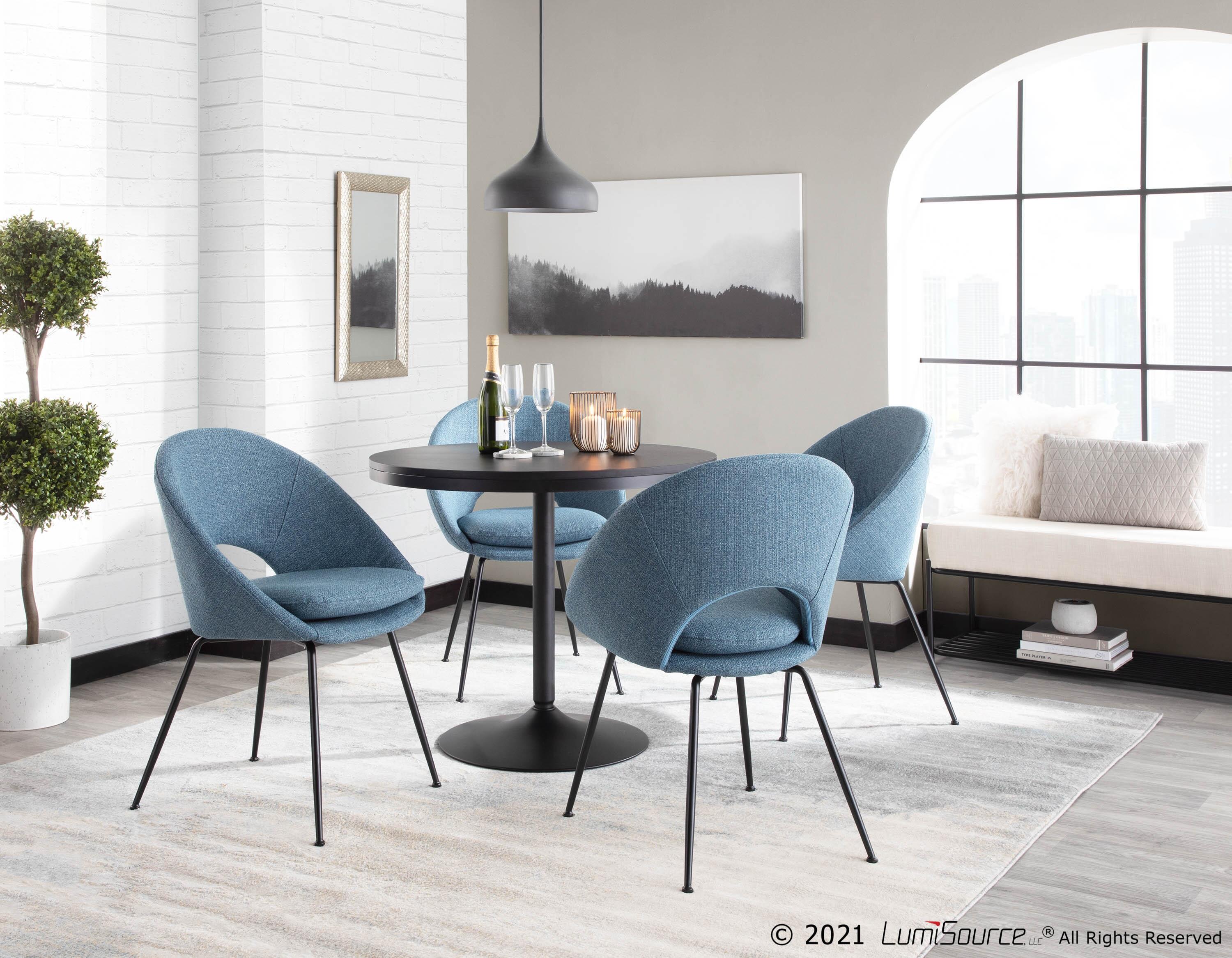 LumiSource Dakota Dining Table, Black, large