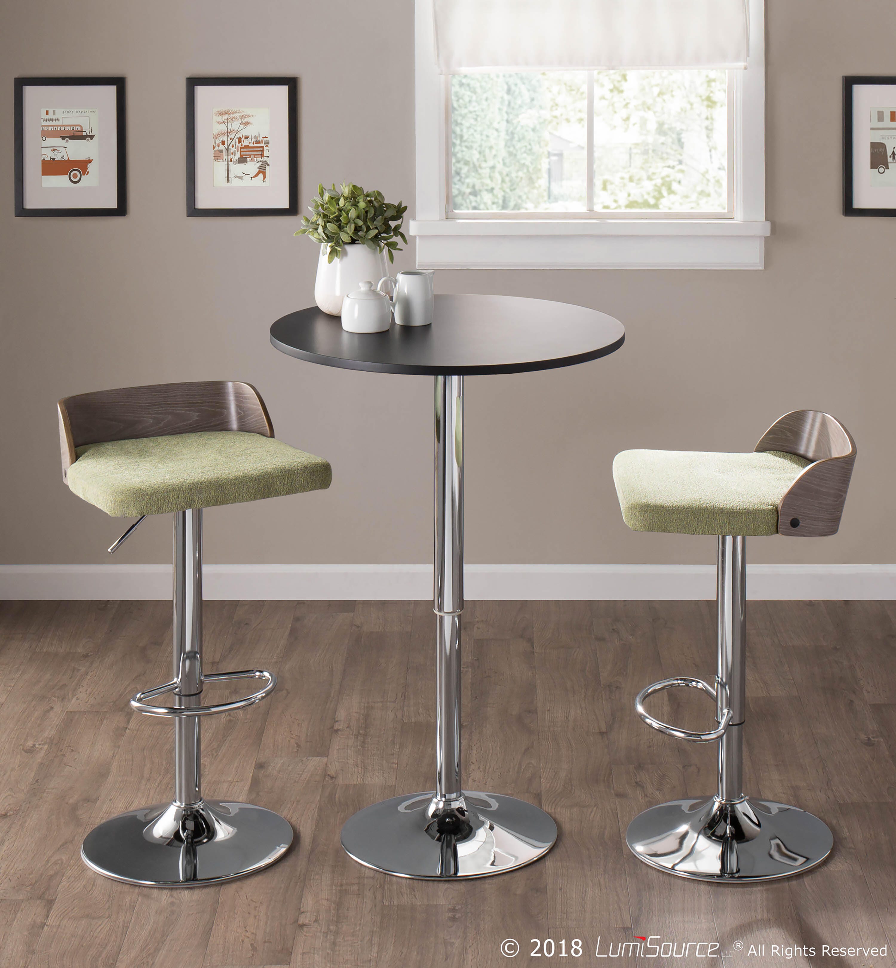 LumiSource Adjustable Bar Table, Black, rollover