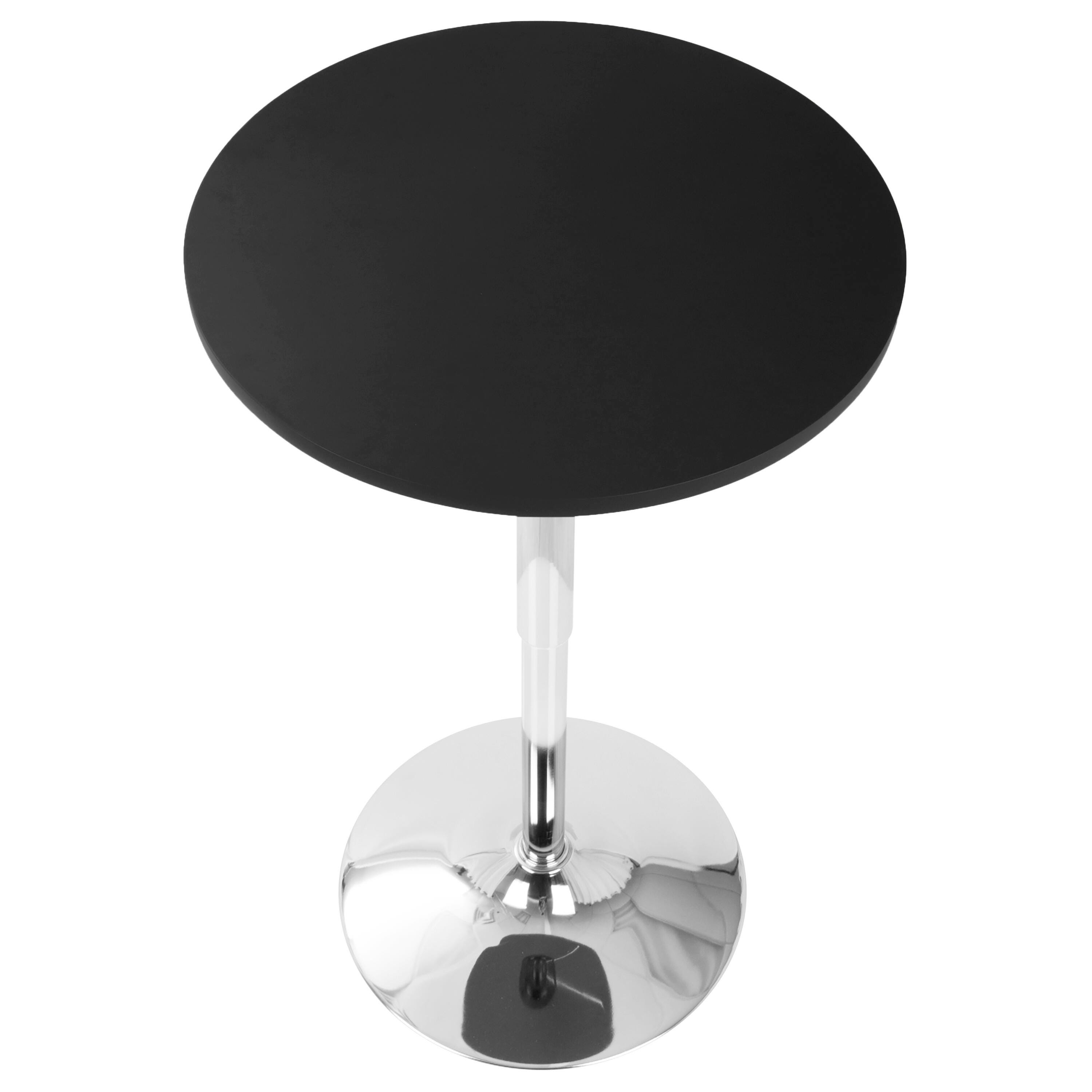 LumiSource Adjustable Bar Table, Black, large