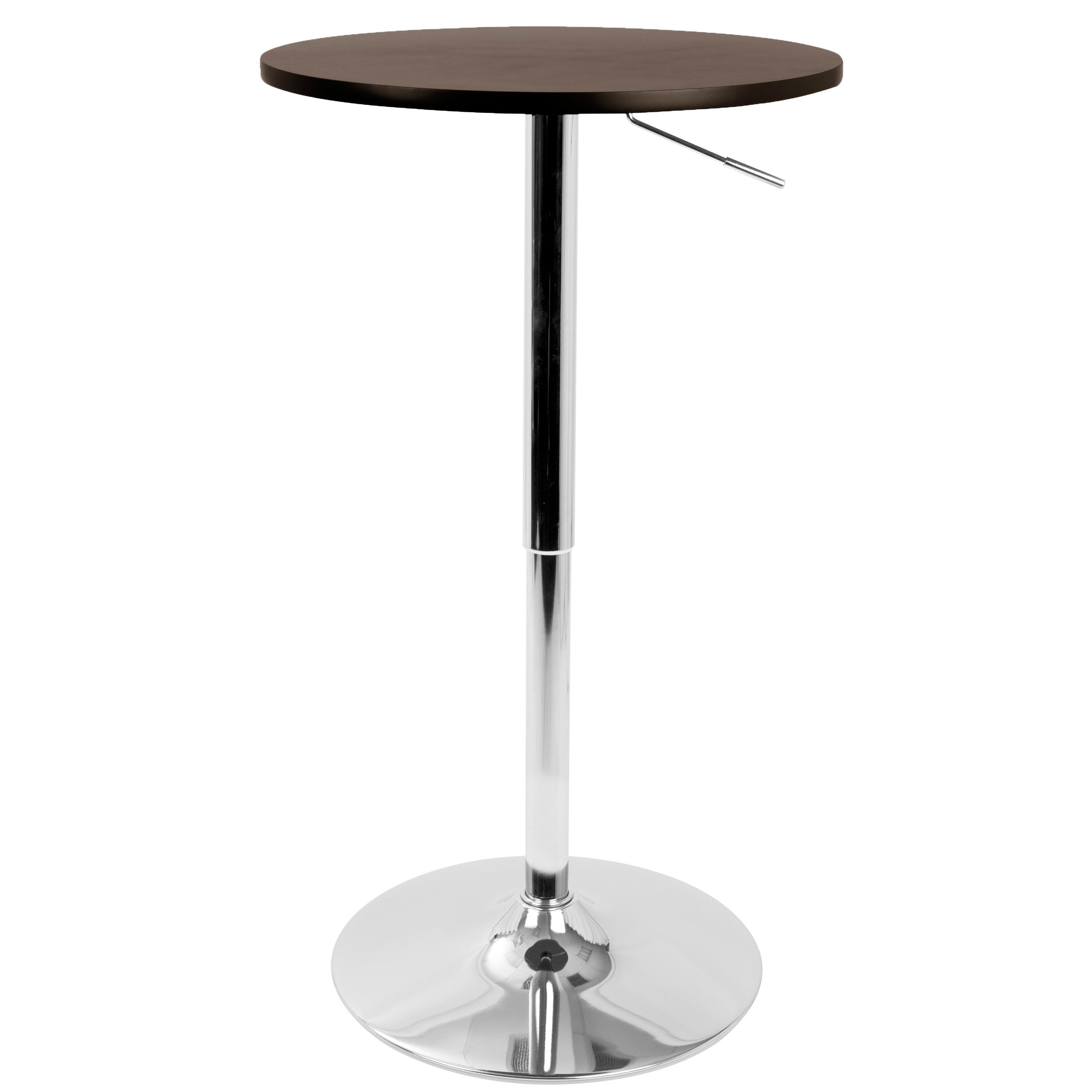 LumiSource Adjustable Bar Table, Brown, rollover