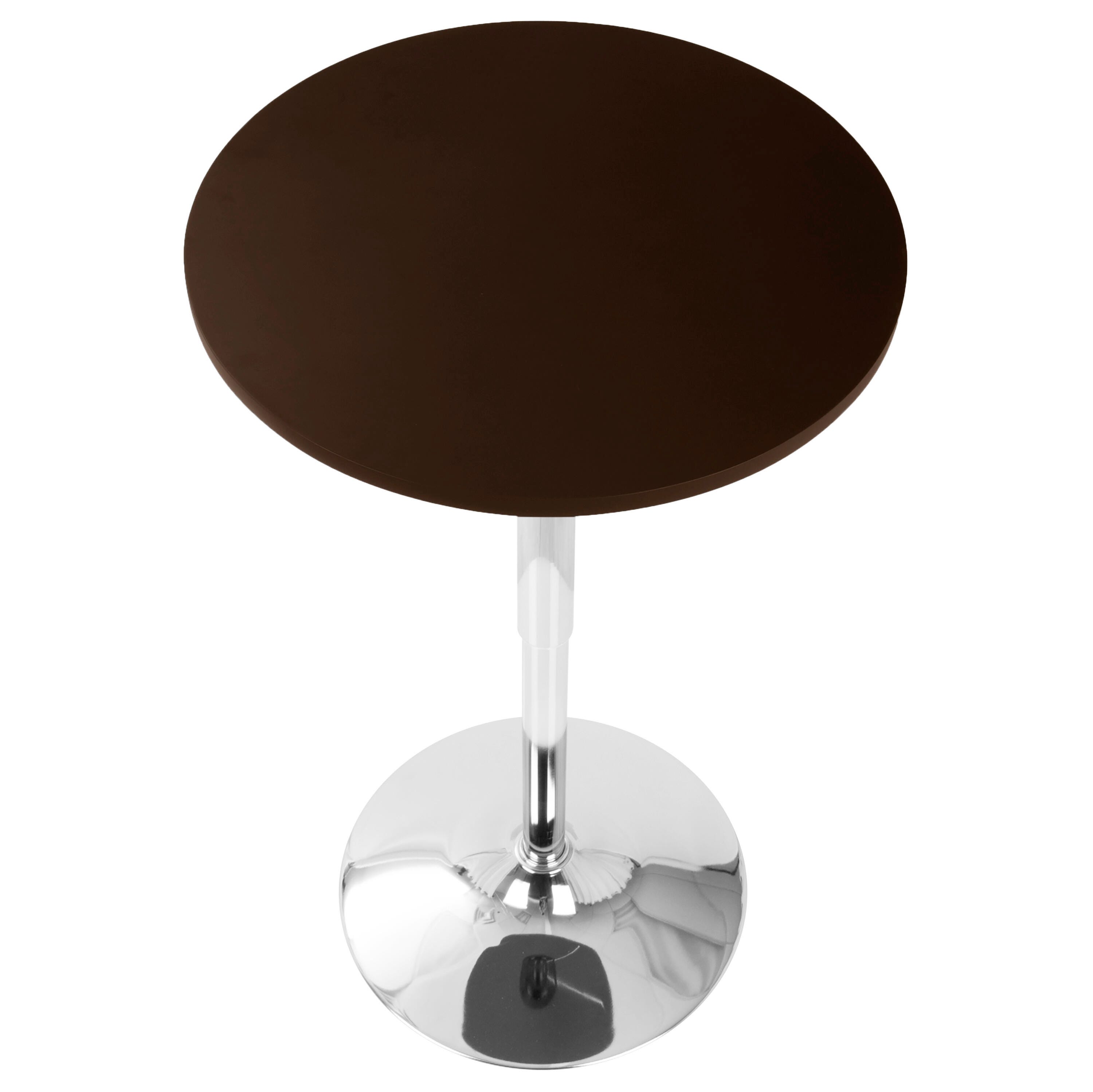 LumiSource Adjustable Bar Table, Brown, large