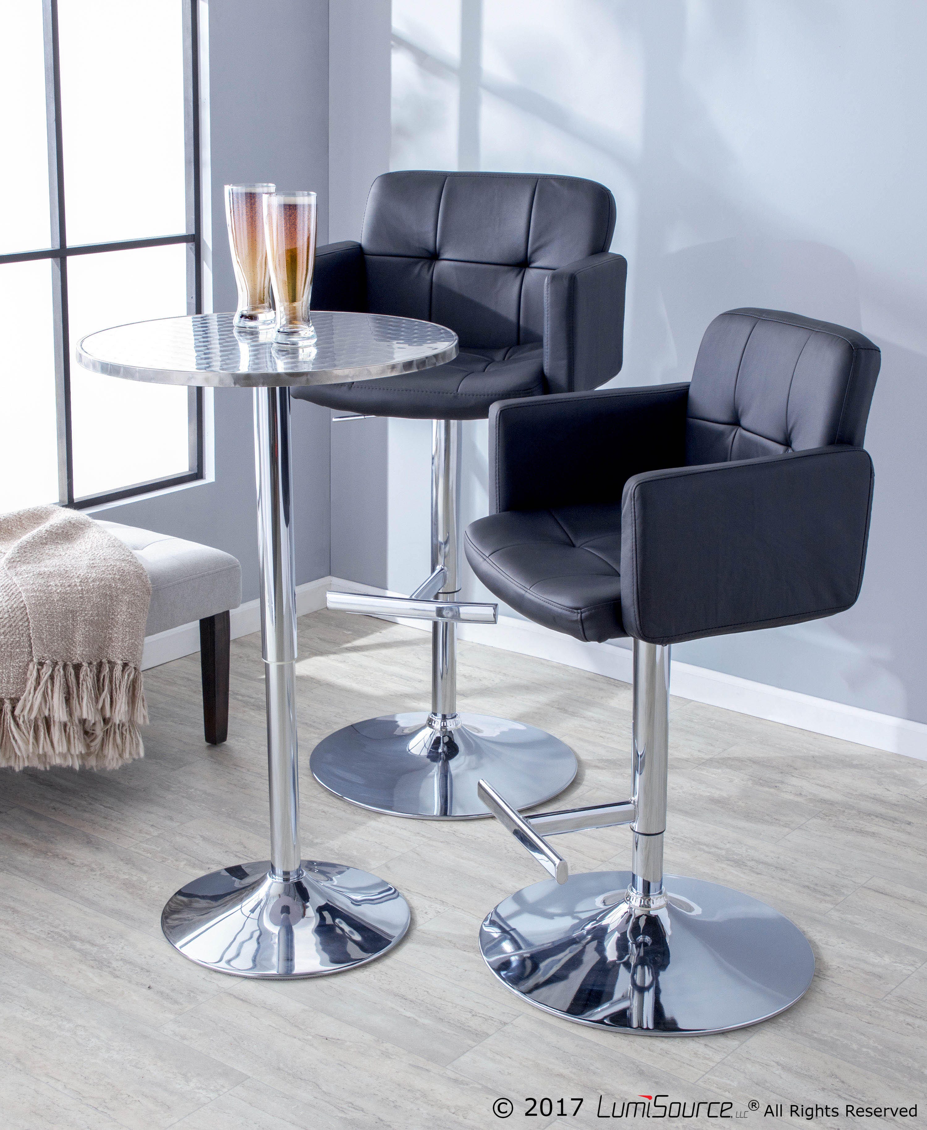 LumiSource Bistro Round Bar Table, , large