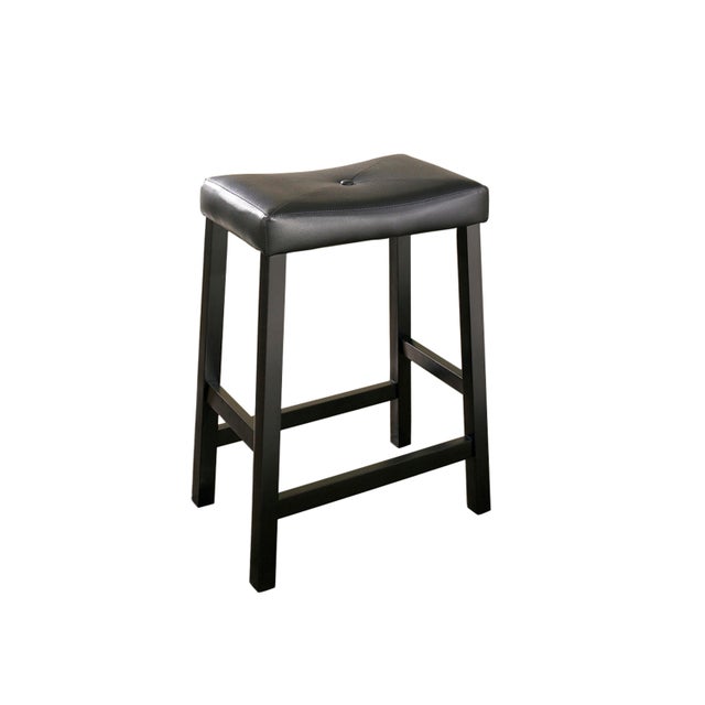 Saddle Seat Upholstered Counter Stool (Set of 2)