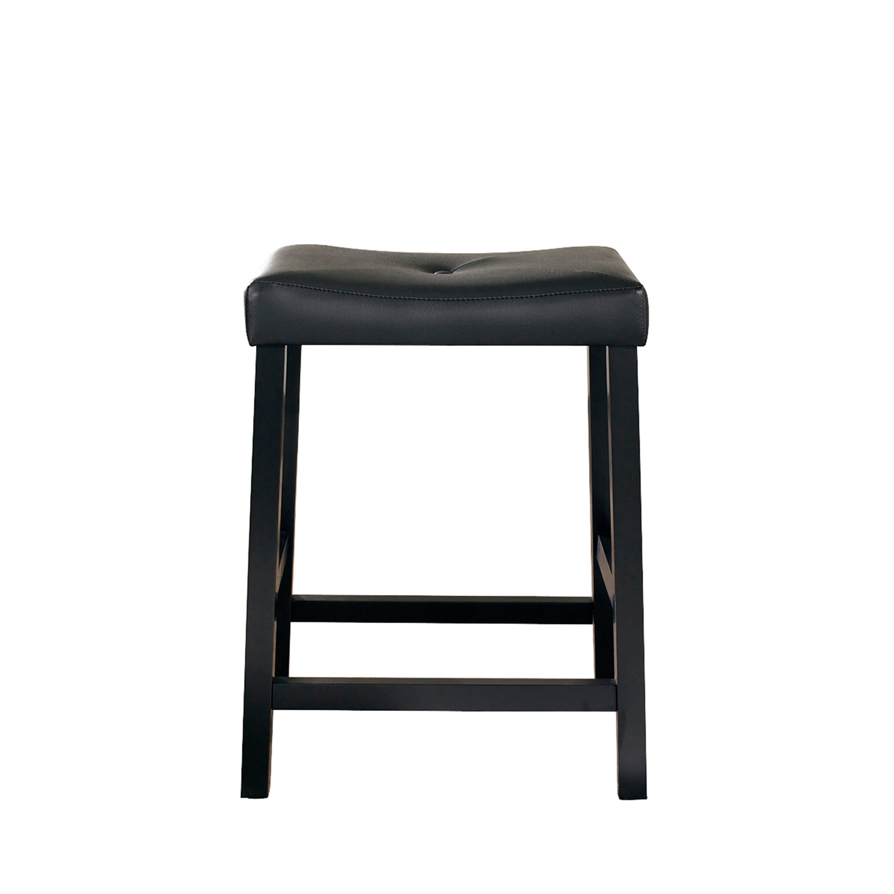 Saddle Seat Upholstered 2Pc Counter Stool Set, , large