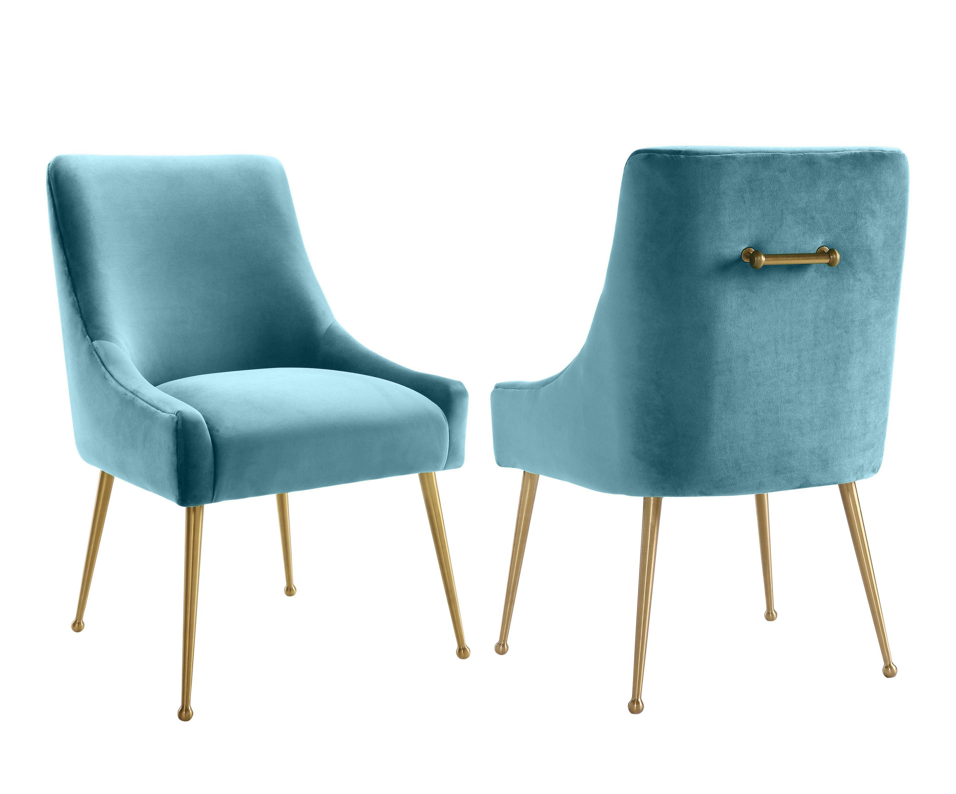 TOV Furniture Beatrix Beatrix Side Chair, Sea Blue, large