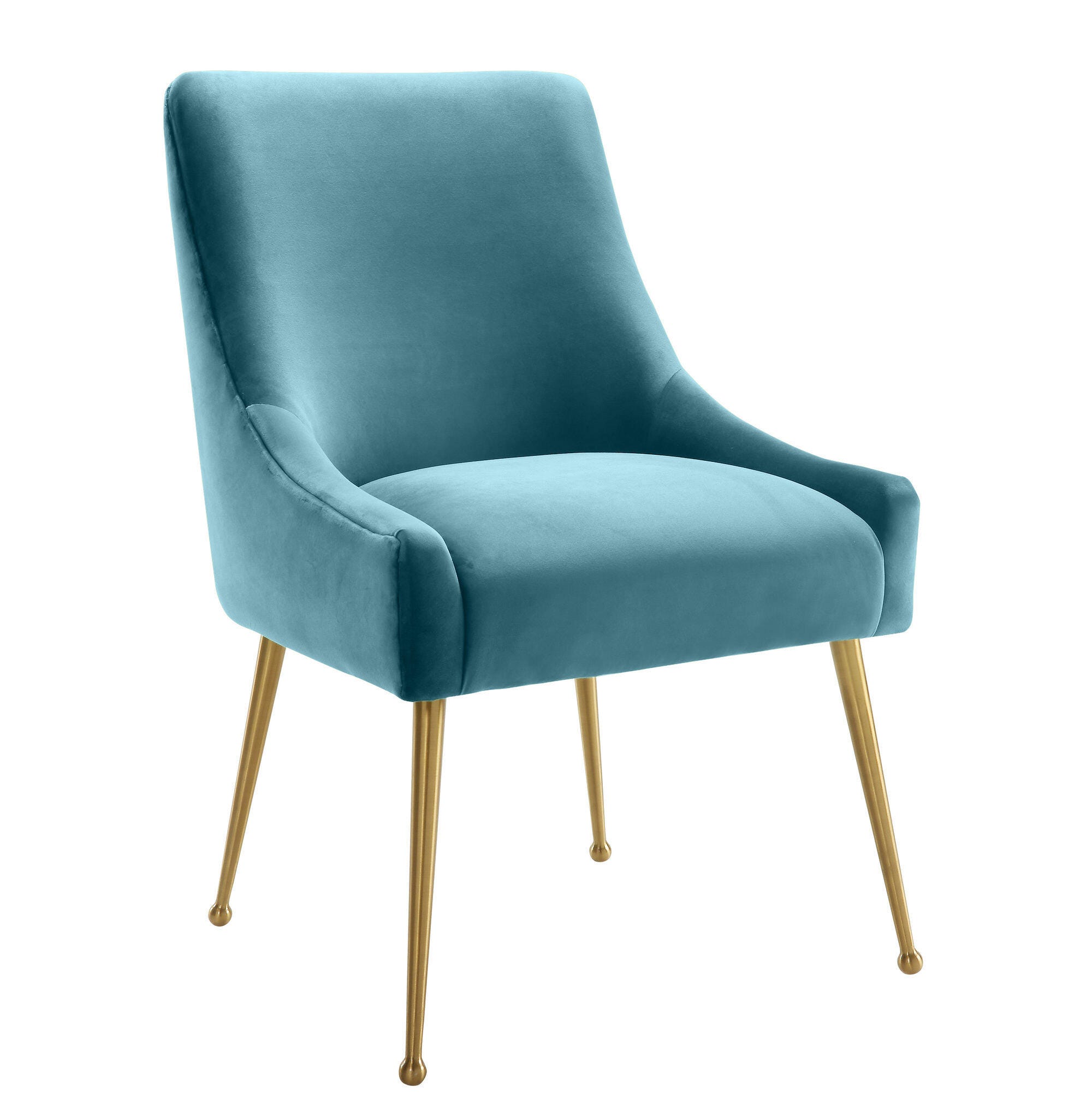 TOV Furniture Beatrix Beatrix Side Chair, Sea Blue, large