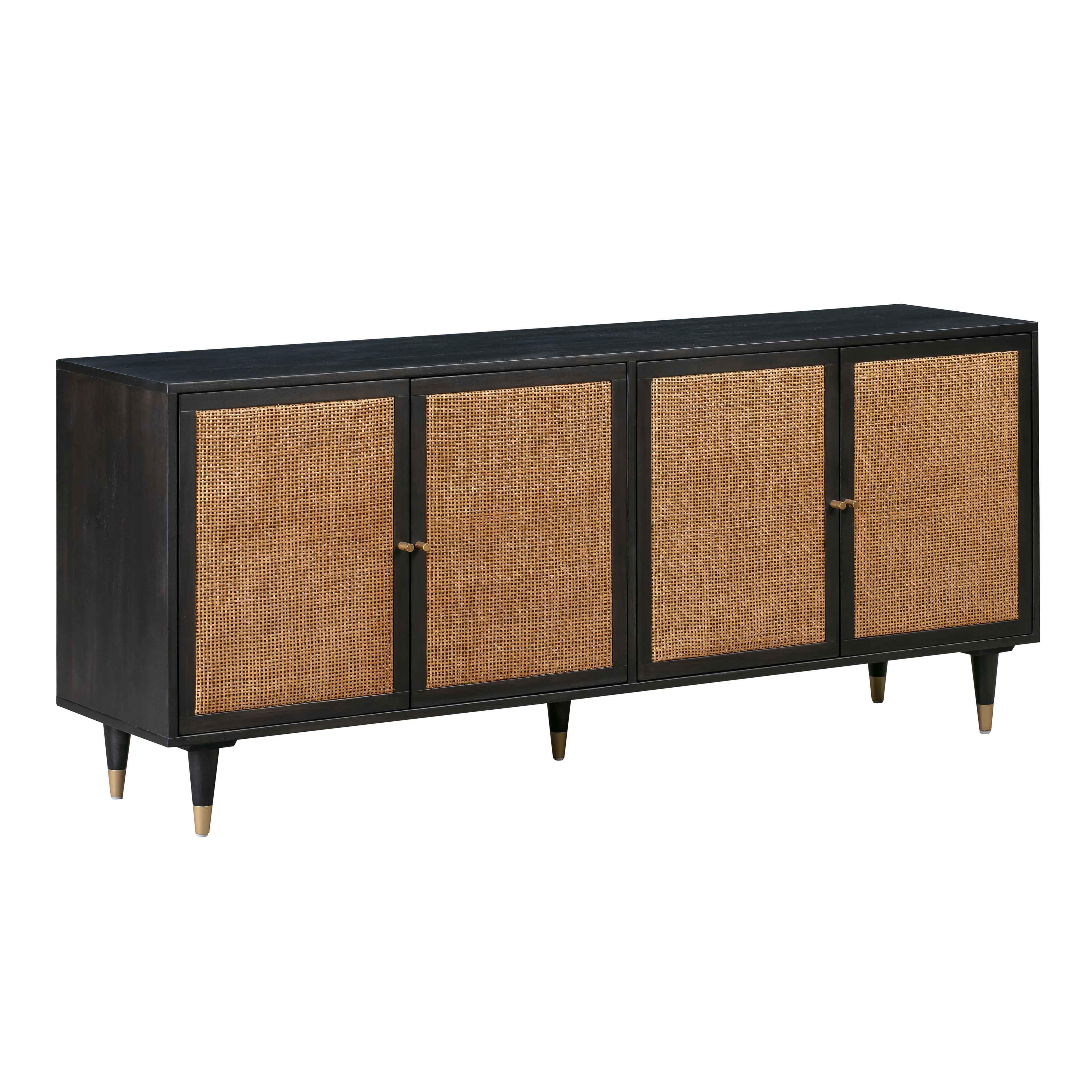 TOV Funiture Sierra Noir Sideboard, Black/Brown, large
