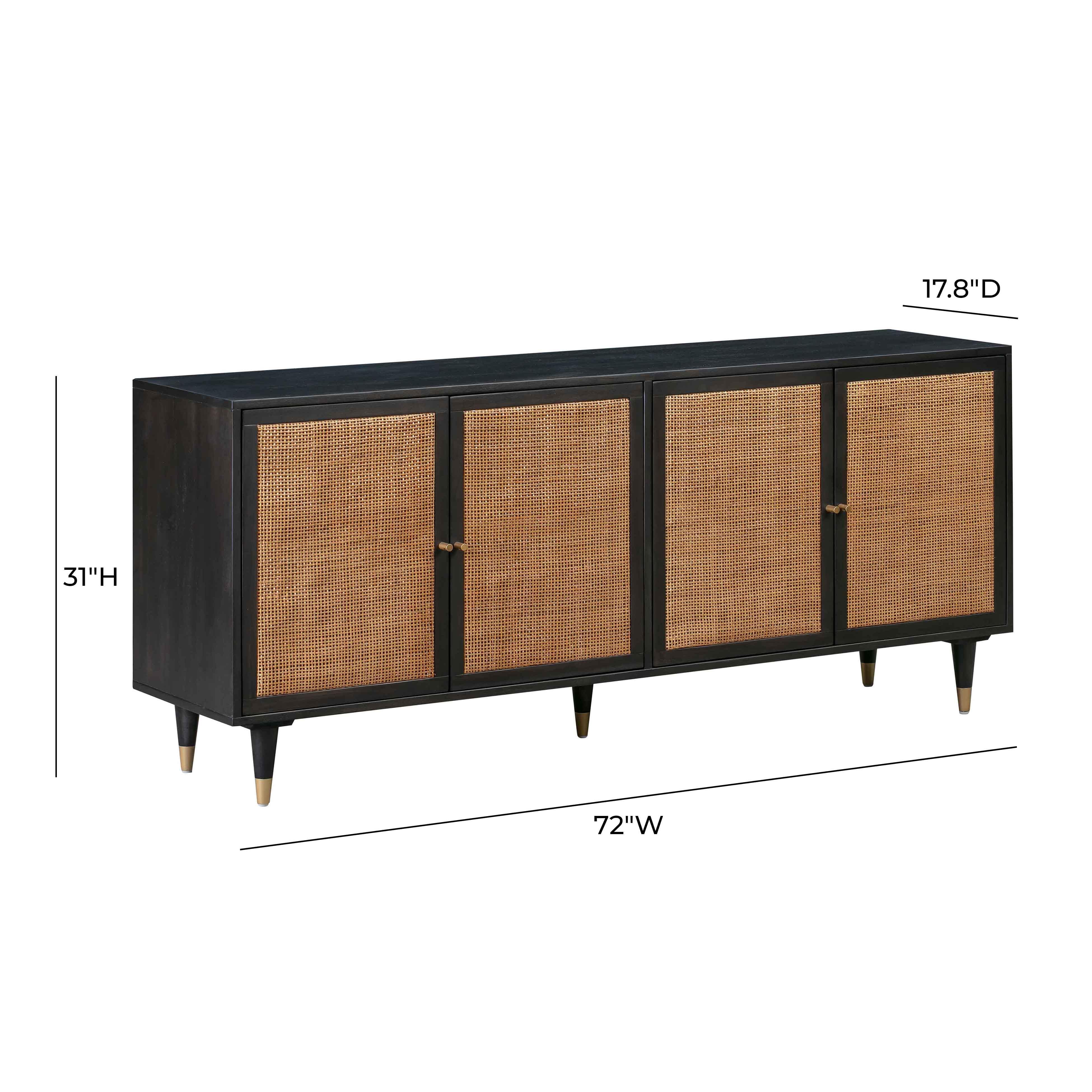 TOV Funiture Sierra Noir Sideboard, Black/Brown, large