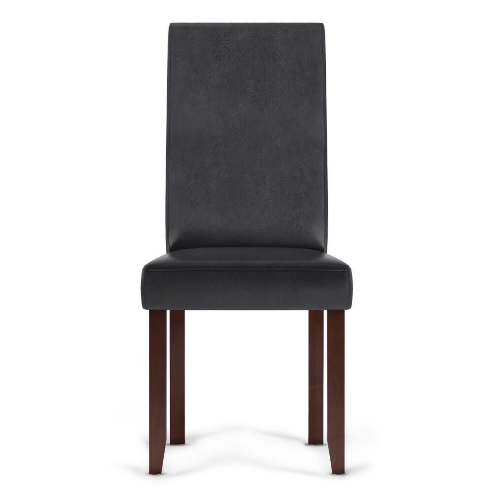 Simpli Home Acadian Contemporary Parson Dining Chair (Set of 2), Black, large