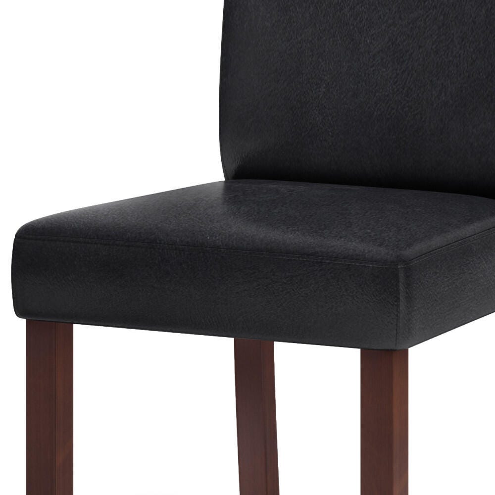 Simpli Home Acadian Contemporary Parson Dining Chair (Set of 2), Black, large