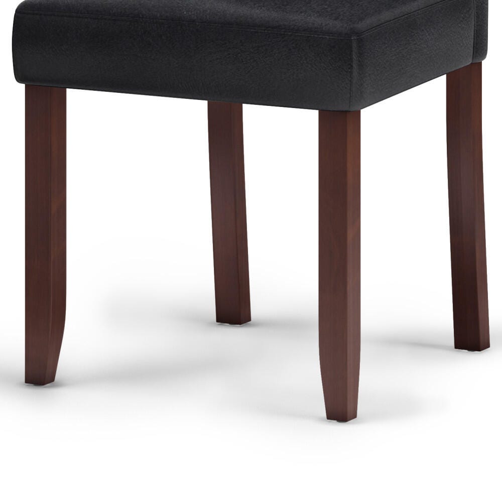Simpli Home Acadian Contemporary Parson Dining Chair (Set of 2), Black, large