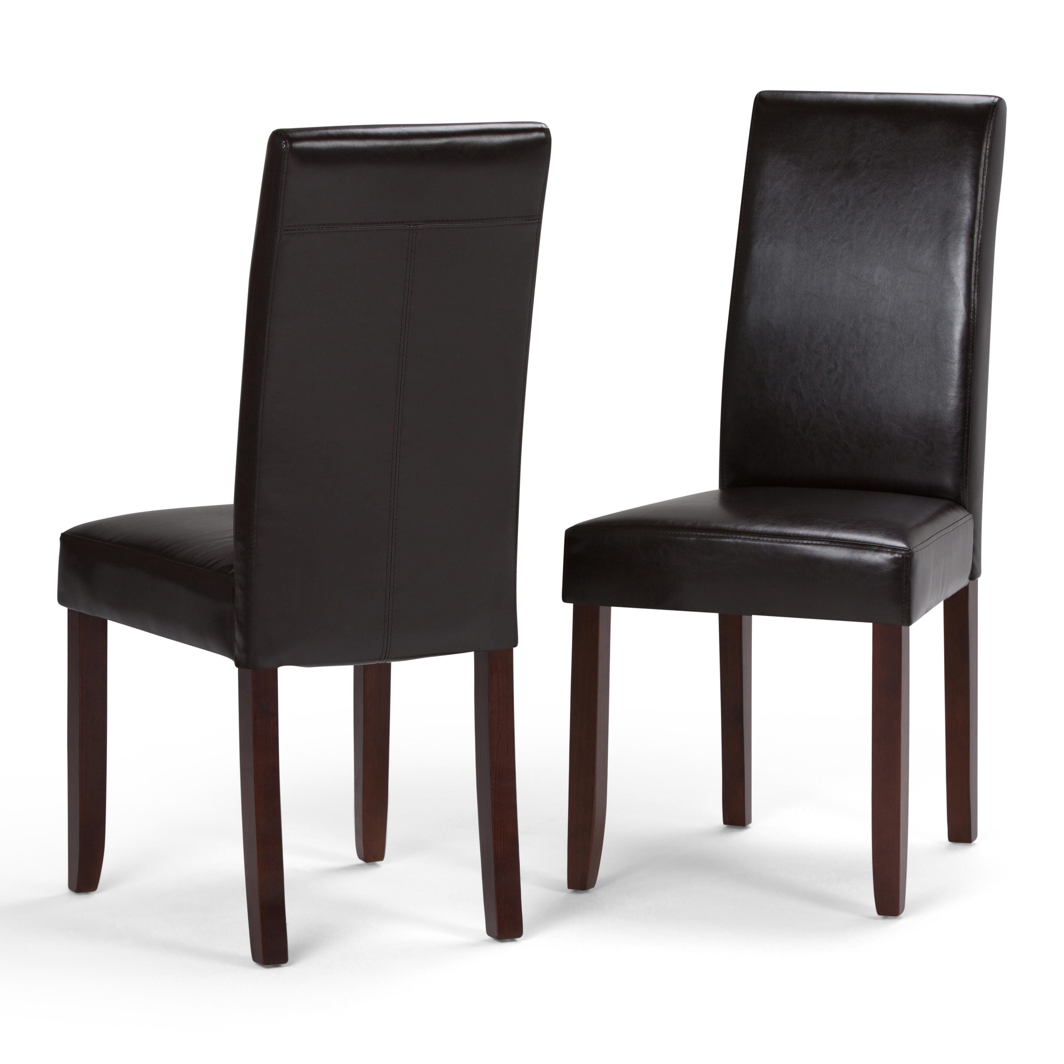 Simpli Home Acadian Parson Dining Chair (Set of 2), Tanners Brown, large
