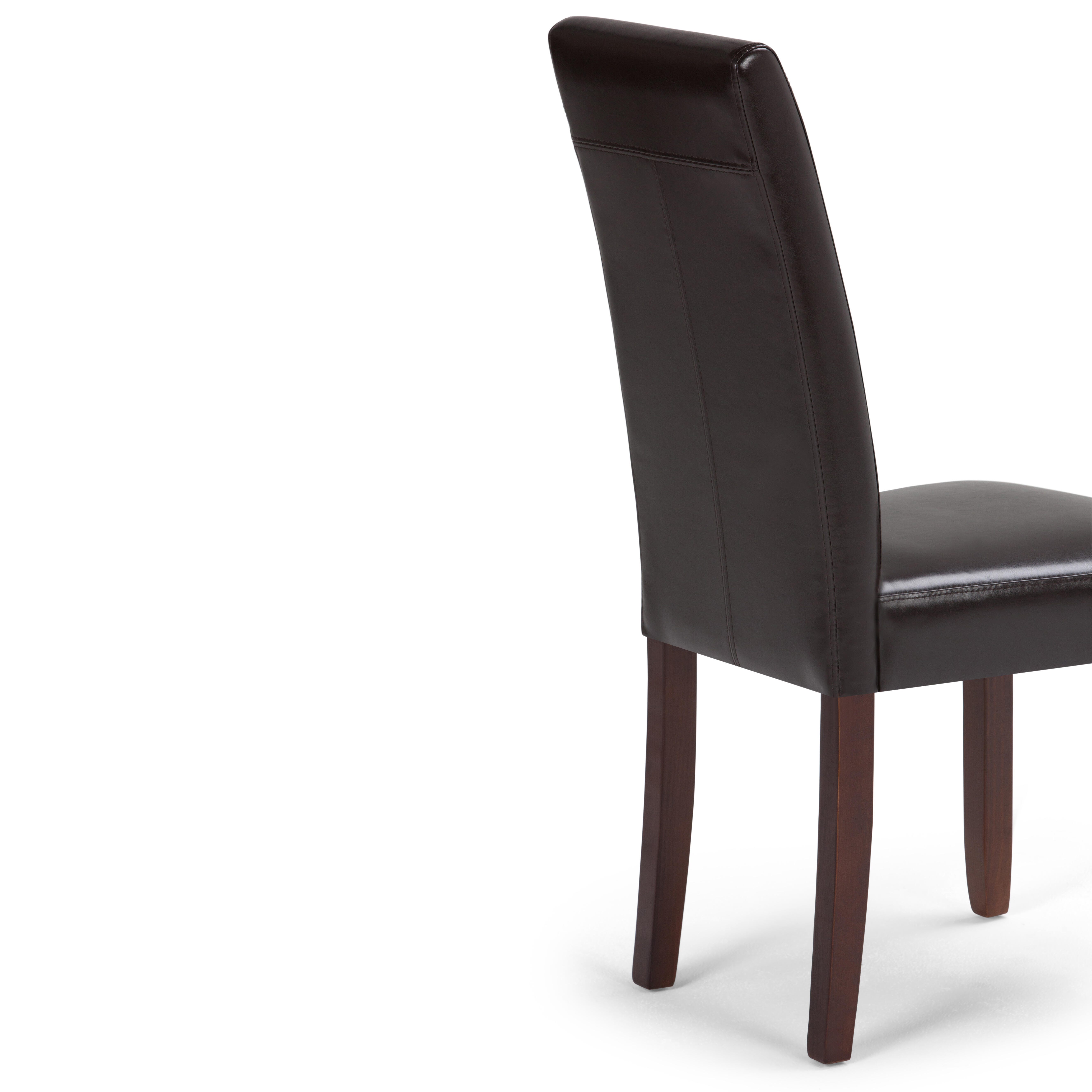 Simpli Home Acadian Parson Dining Chair (Set of 2), Tanners Brown, large