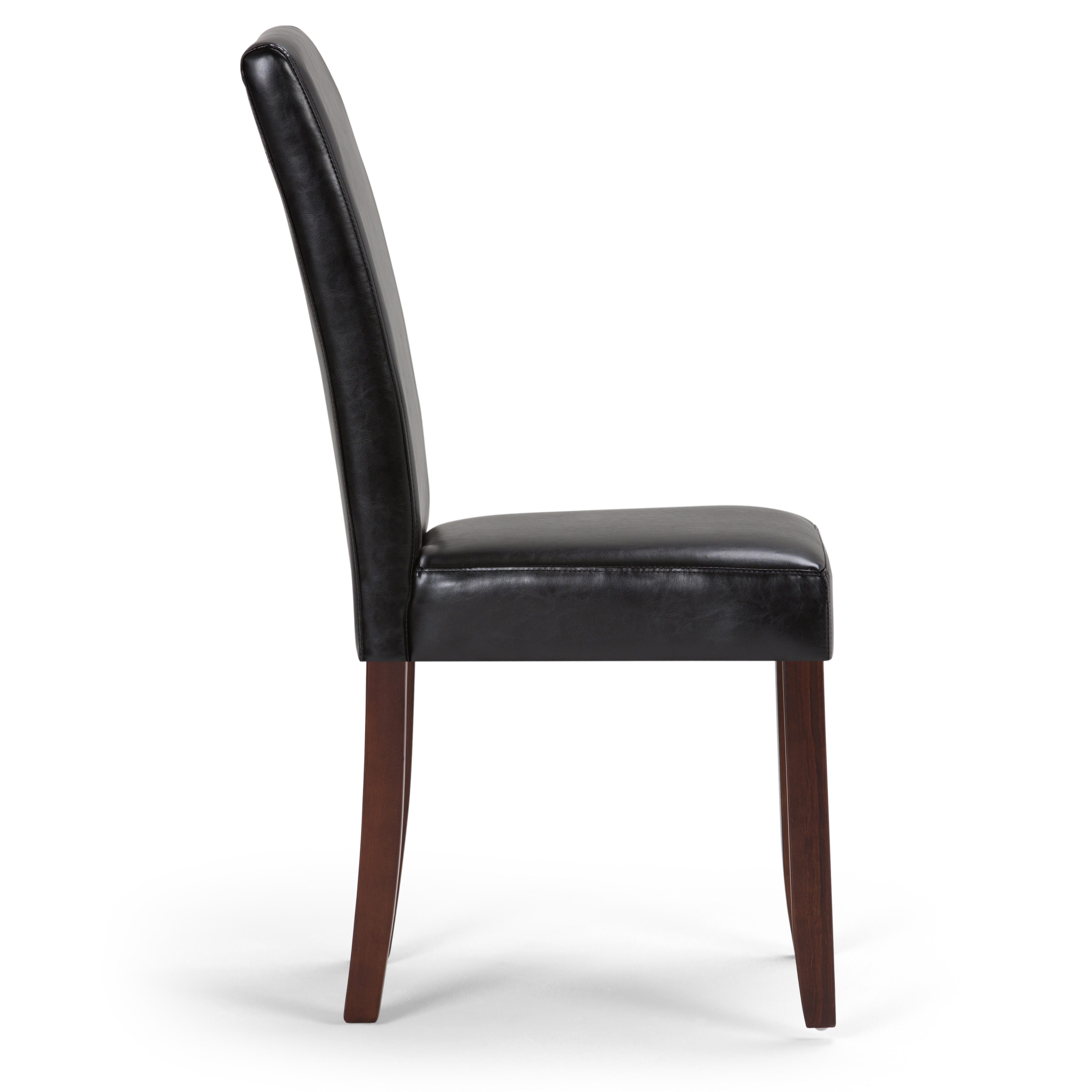 Simpli Home Acadian Parson Dining Chair (Set of 2), Midnight Black, large