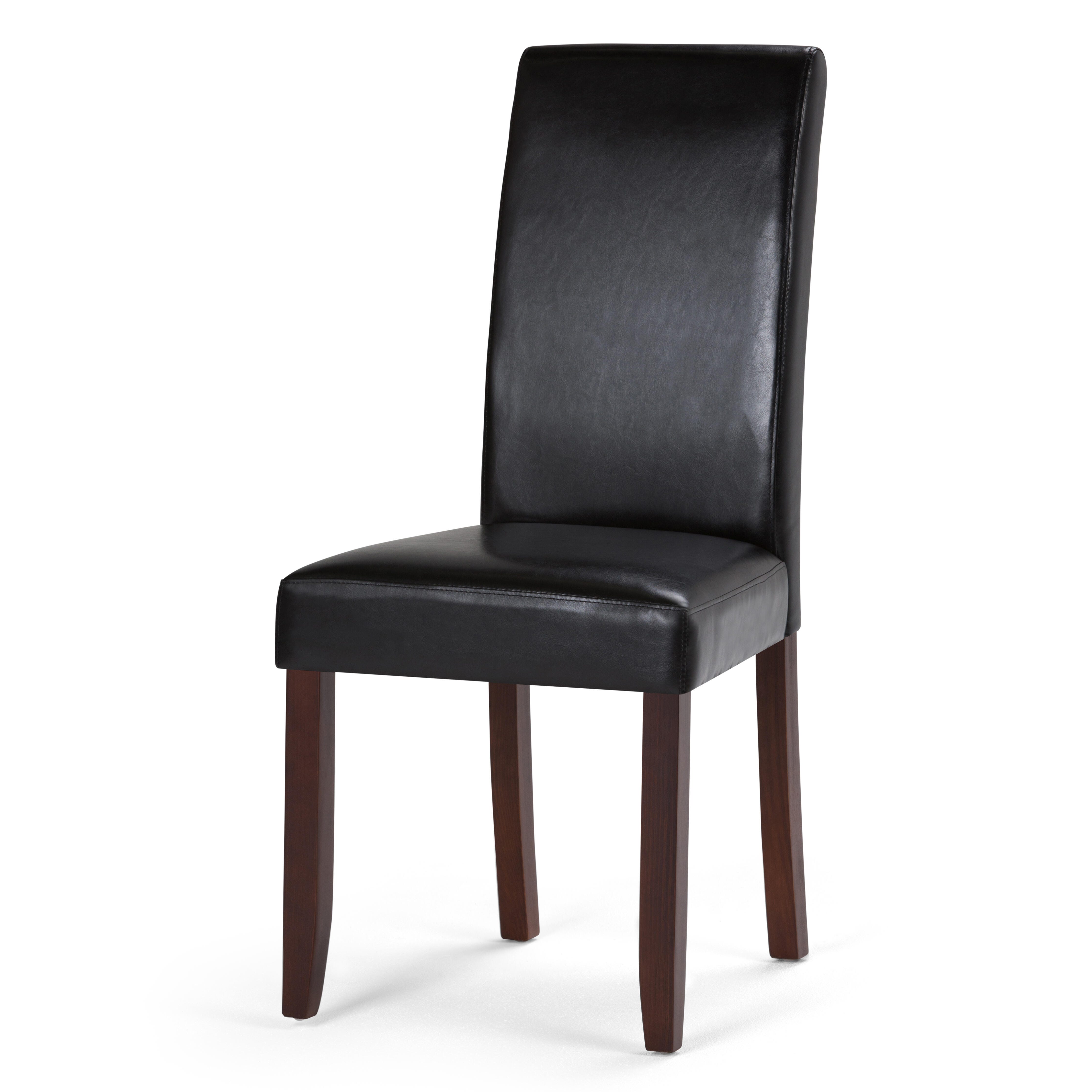 Simpli Home Acadian Parson Dining Chair (Set of 2), Midnight Black, large