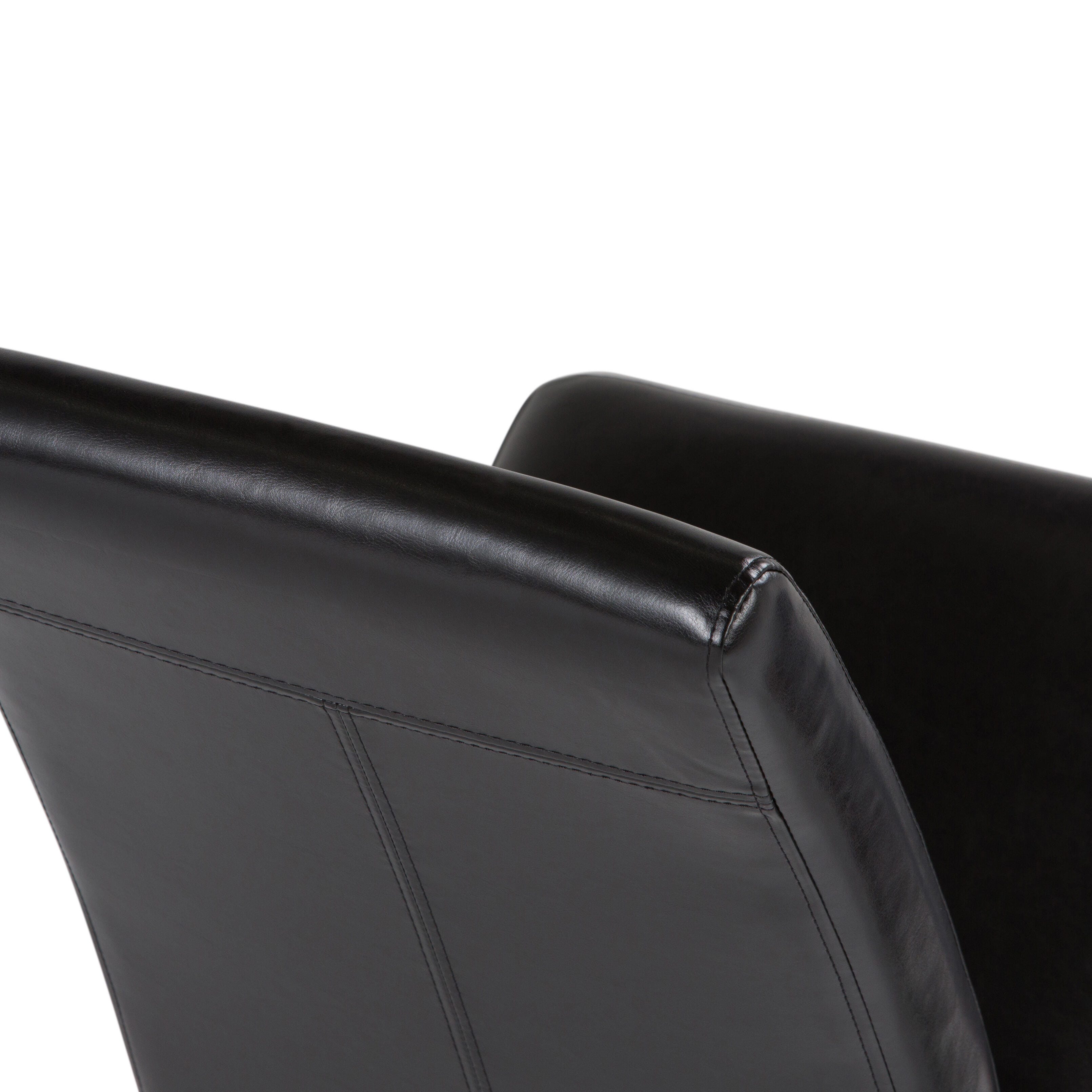 Simpli Home Acadian Parson Dining Chair (Set of 2), Midnight Black, large