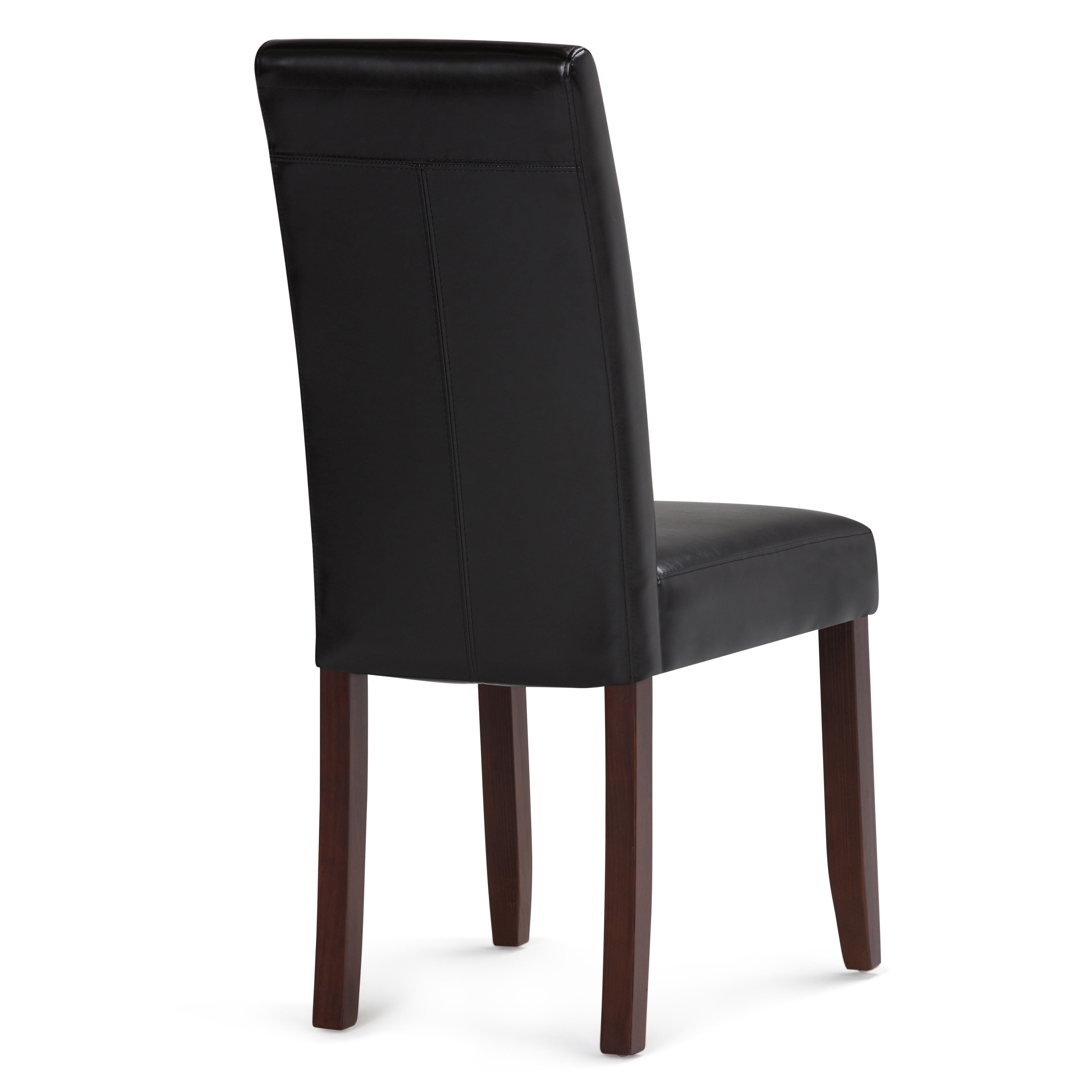 Simpli Home Acadian Parson Dining Chair (Set of 2), Midnight Black, large