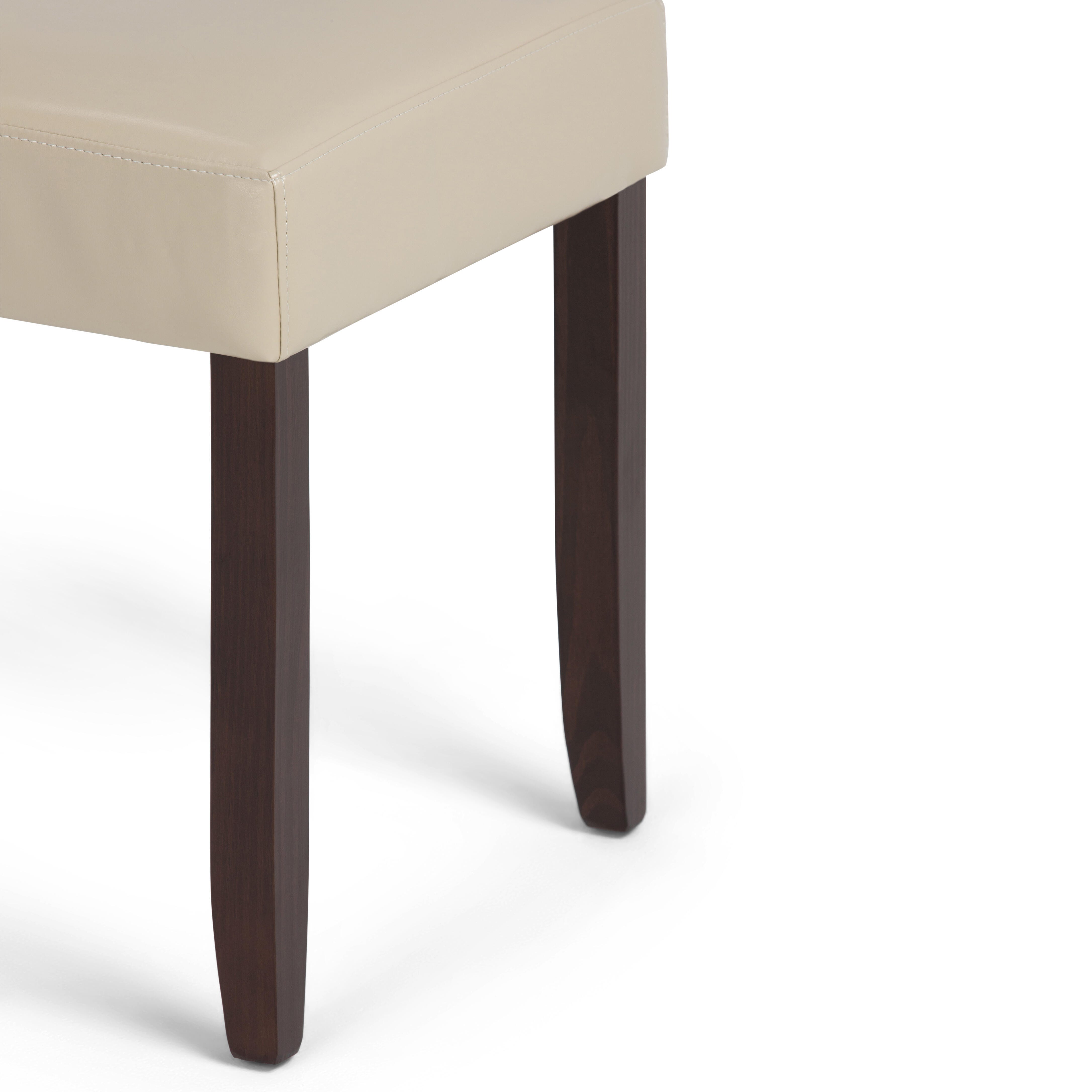 Simpli Home Acadian Parson Dining Chair (Set of 2), Satin Cream, large