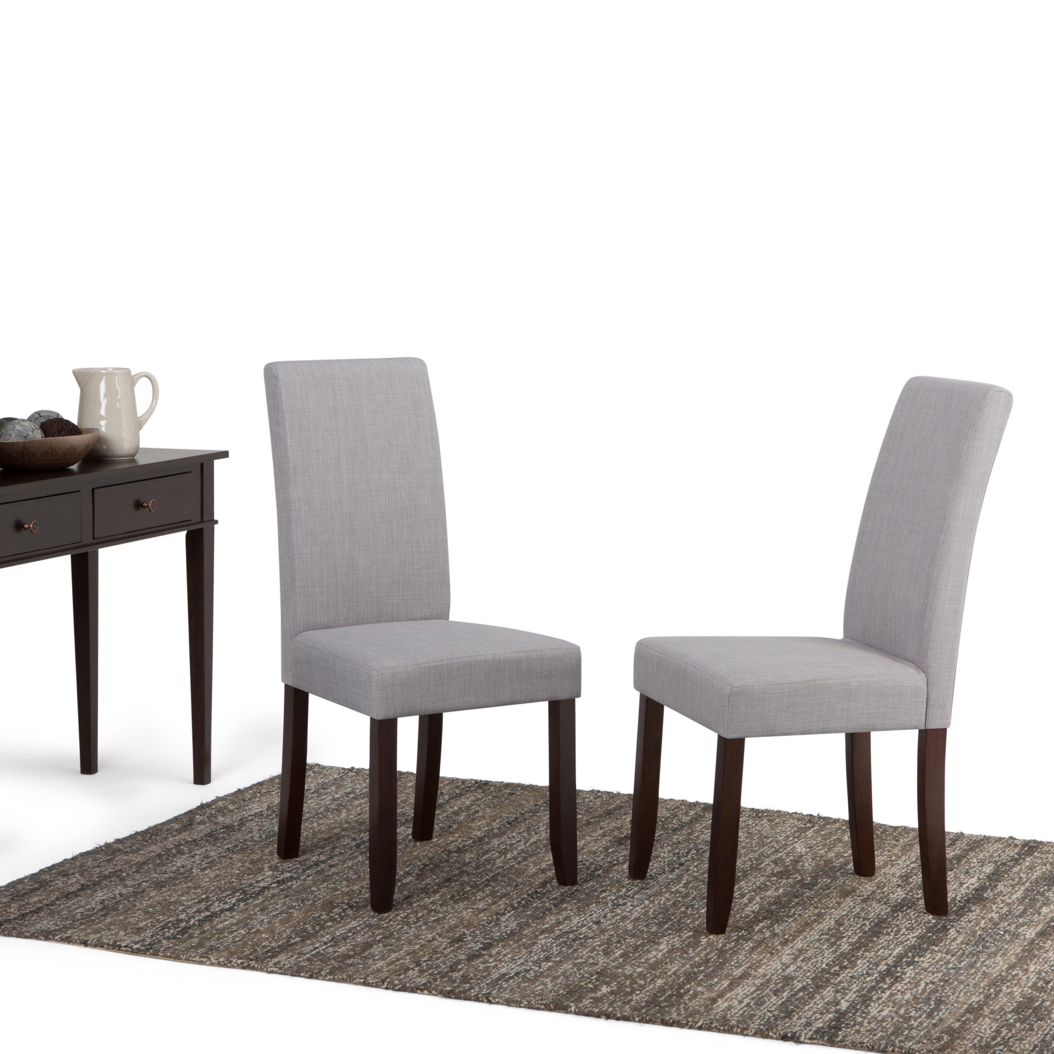 Simpli Home Acadian Parson Dining Chair (Set of 2), Dove Gray, rollover