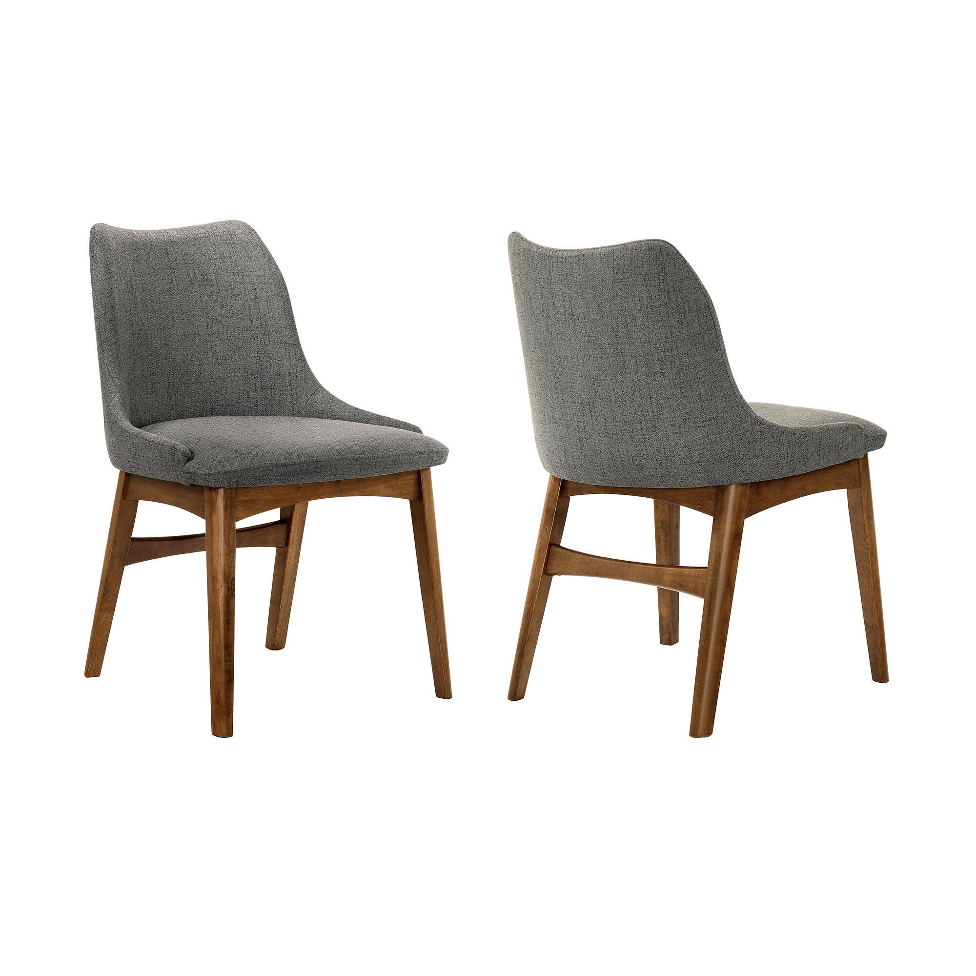 Azalea Dining Chair (Set of 2), Charcoal/Walnut, large