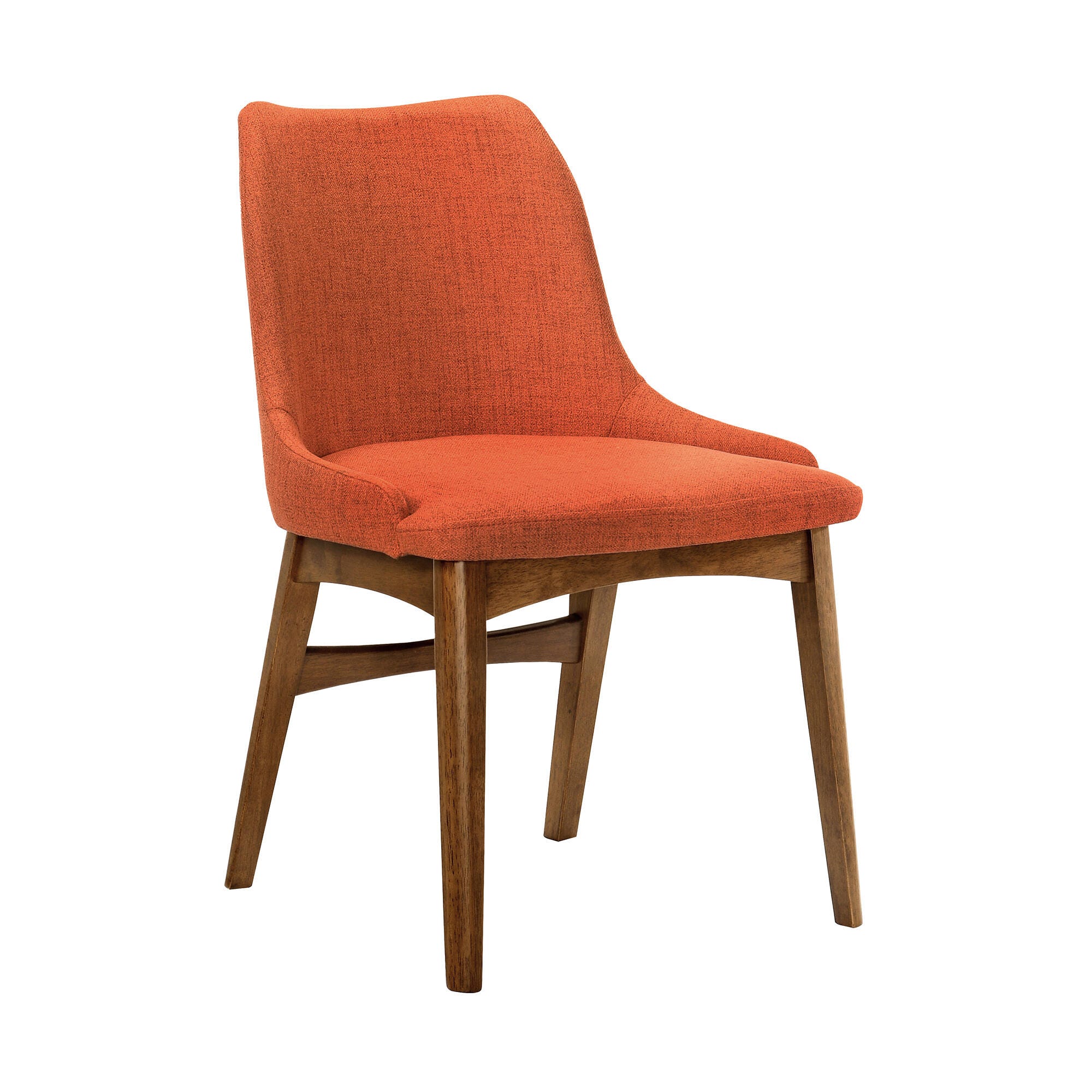 Azalea Dining Chair (Set of 2), Orange/Walnut, large