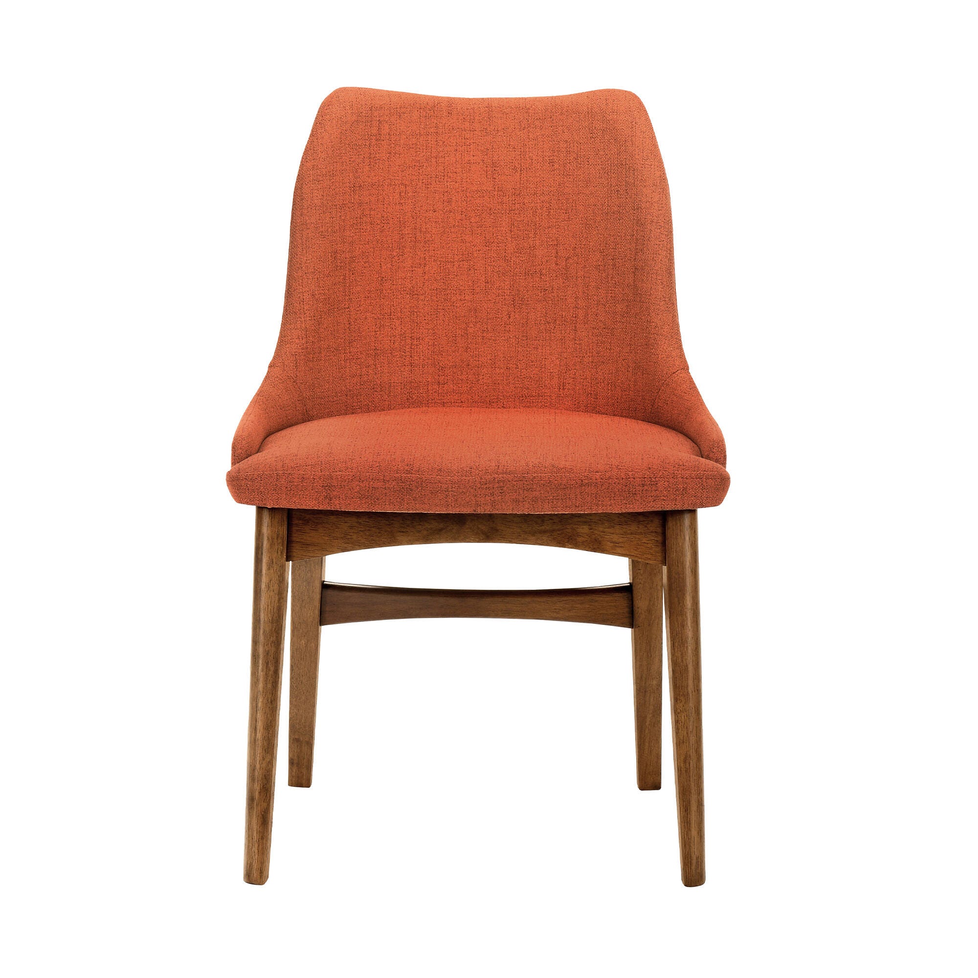 Azalea Dining Chair (Set of 2), Orange/Walnut, large