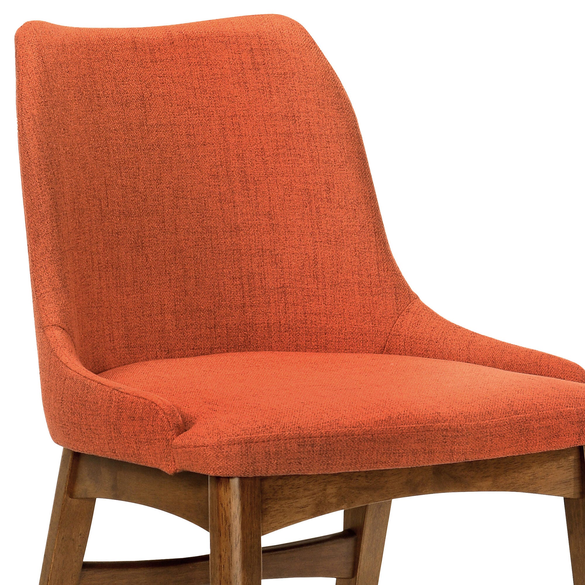 Azalea Dining Chair (Set of 2), Orange/Walnut, large