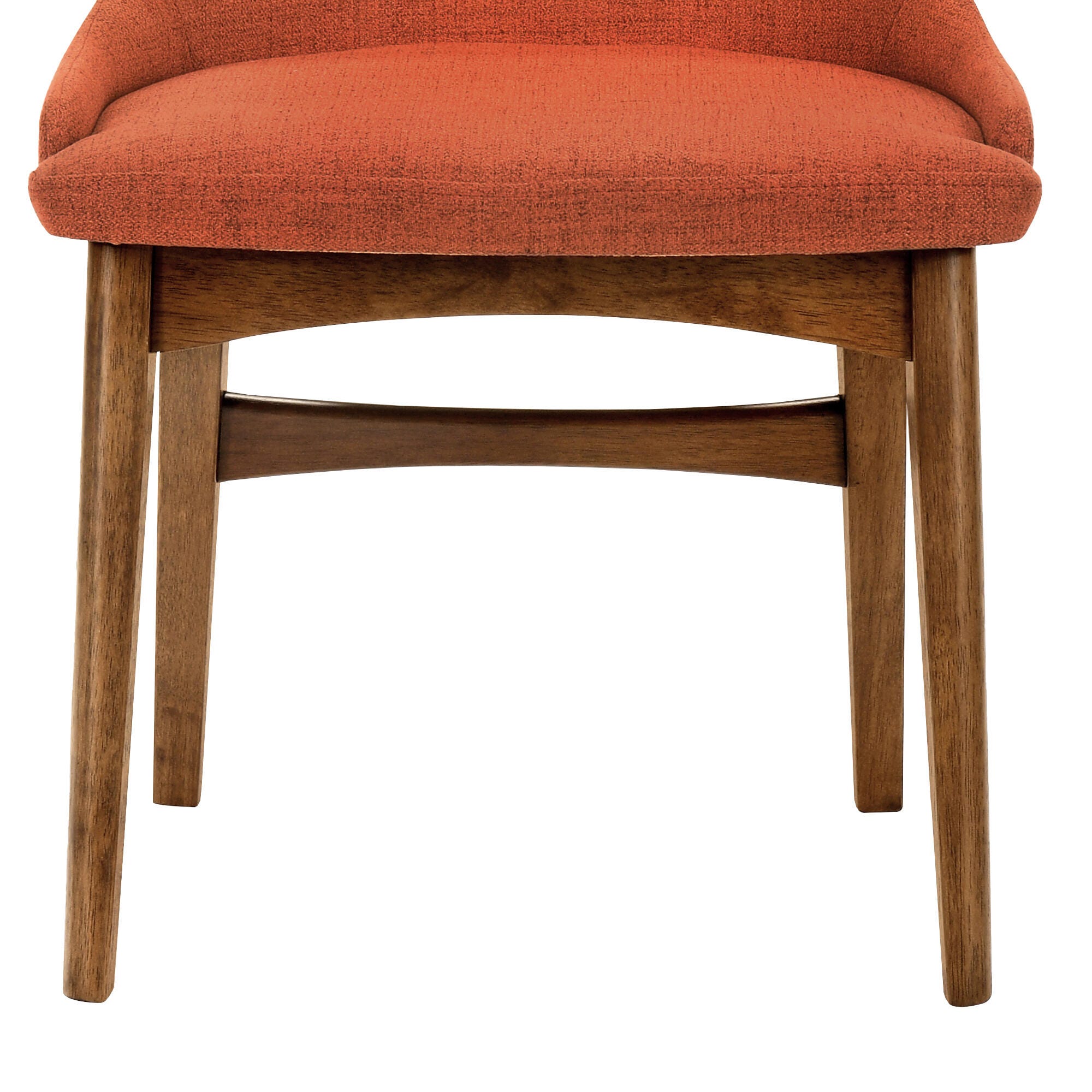 Azalea Dining Chair (Set of 2), Orange/Walnut, large