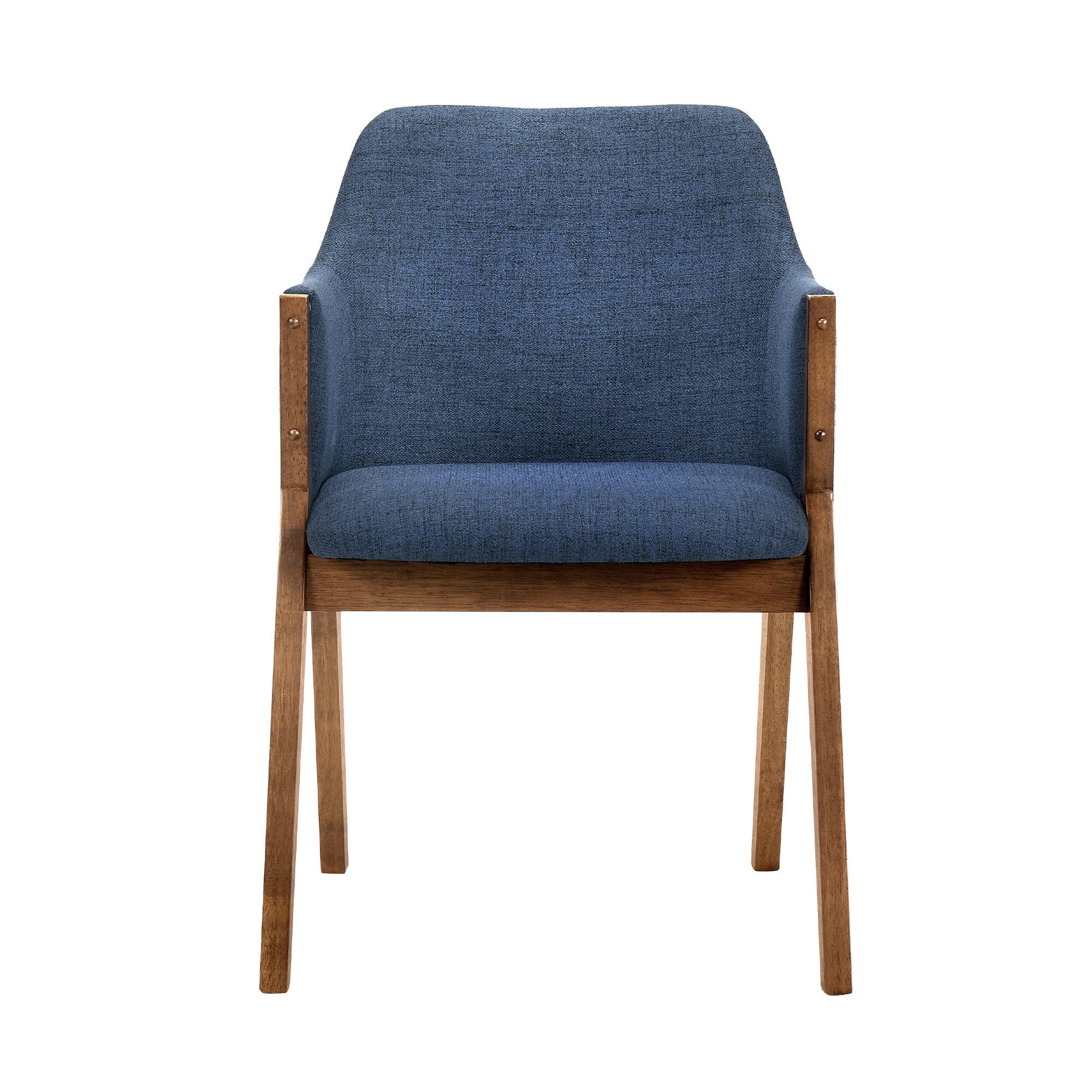 Renzo Dining Chair (Set of 2), Blue/Walnut, large