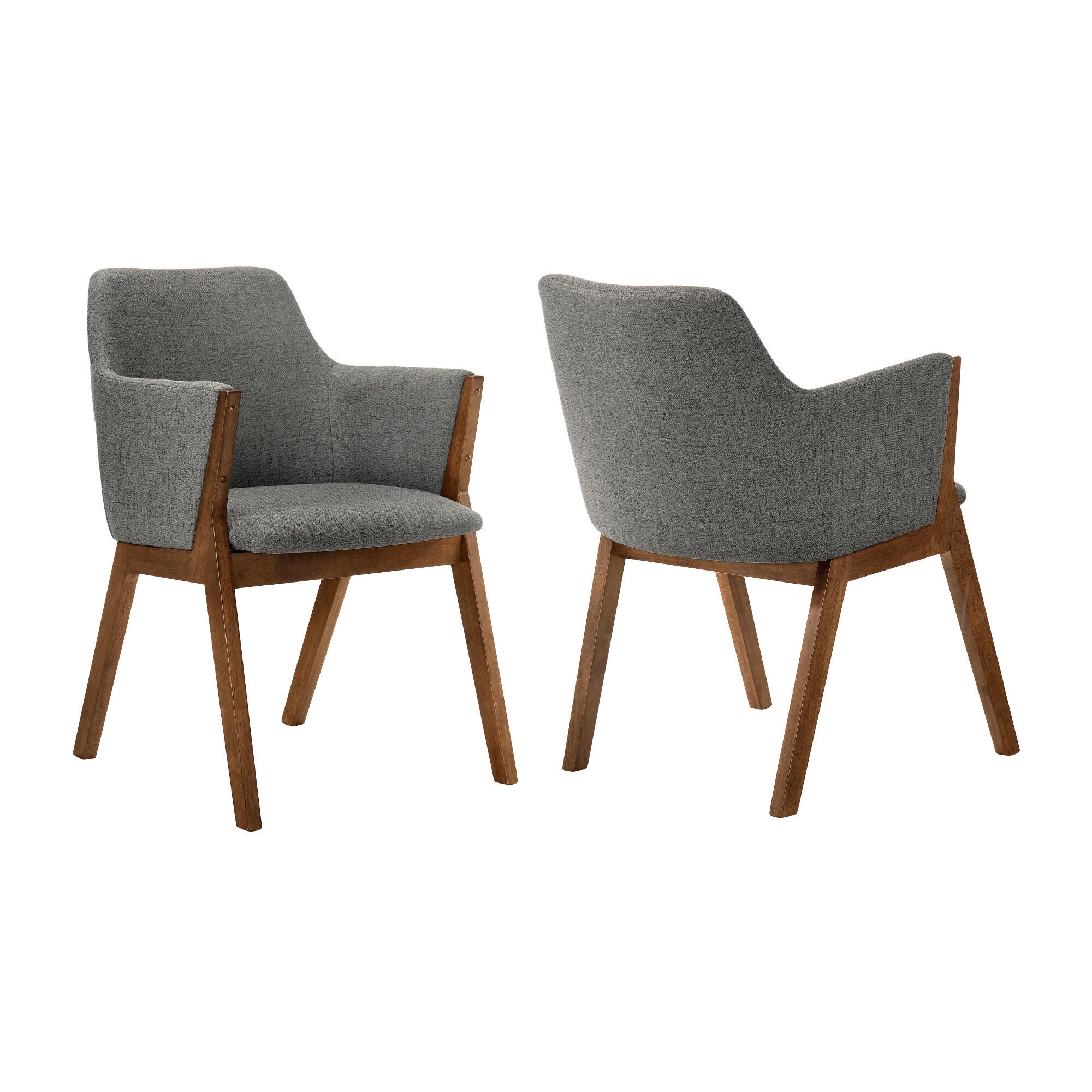 Renzo Dining Chair (Set of 2), Charcoal/Walnut, large