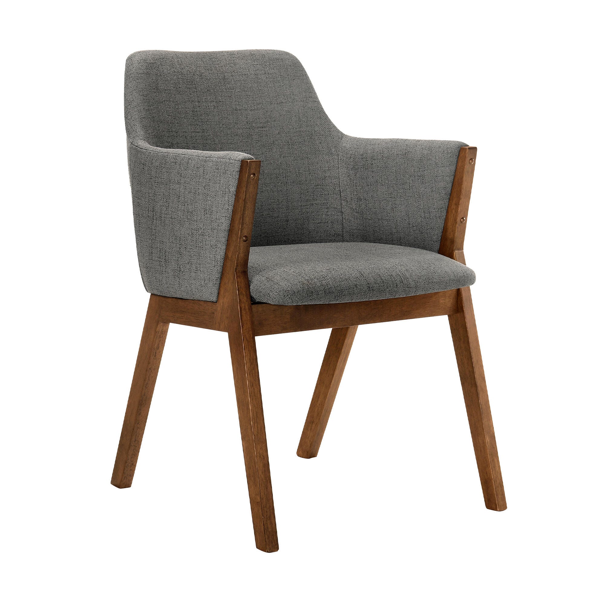 Renzo Dining Chair (Set of 2), Charcoal/Walnut, large