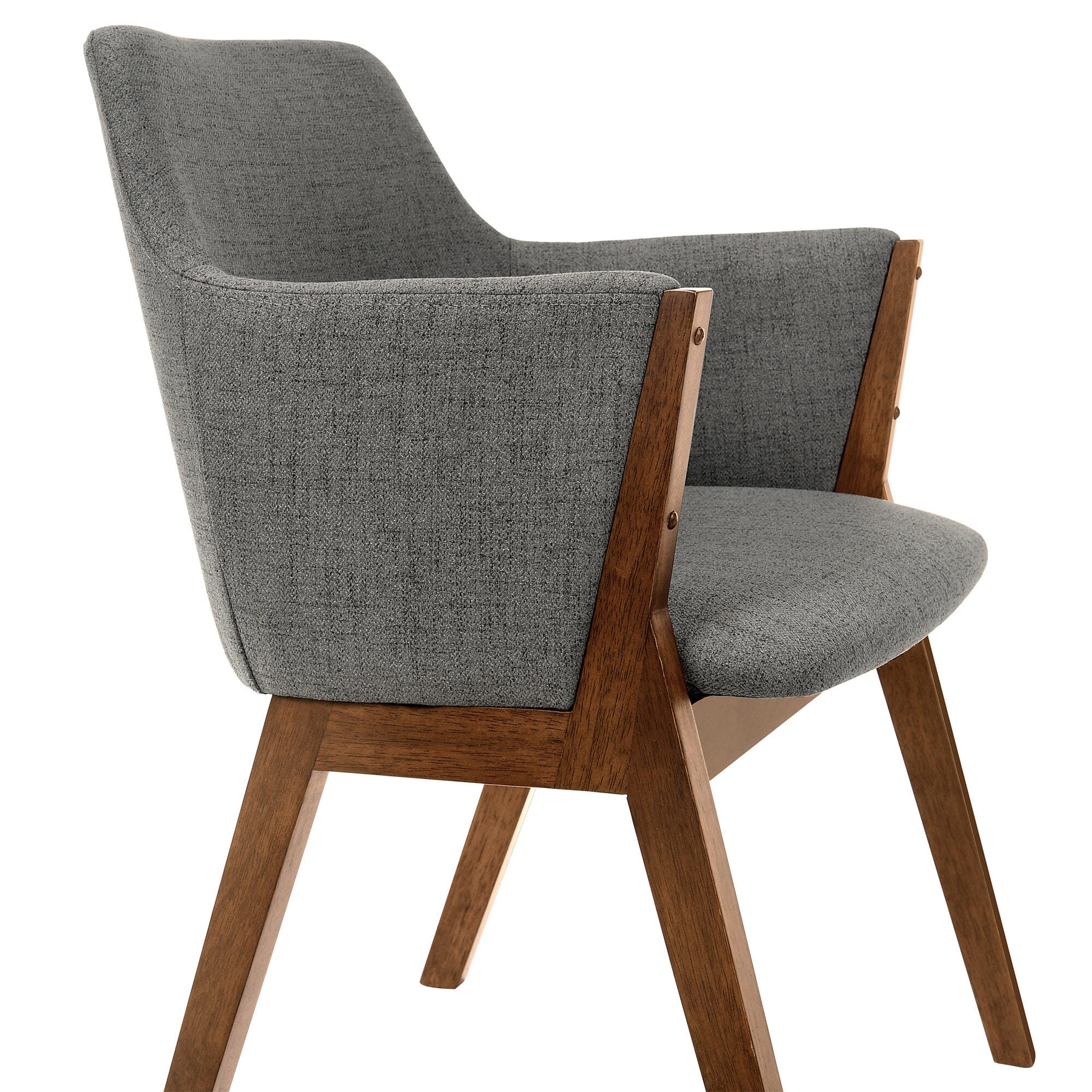 Renzo Dining Chair (Set of 2), Charcoal/Walnut, large