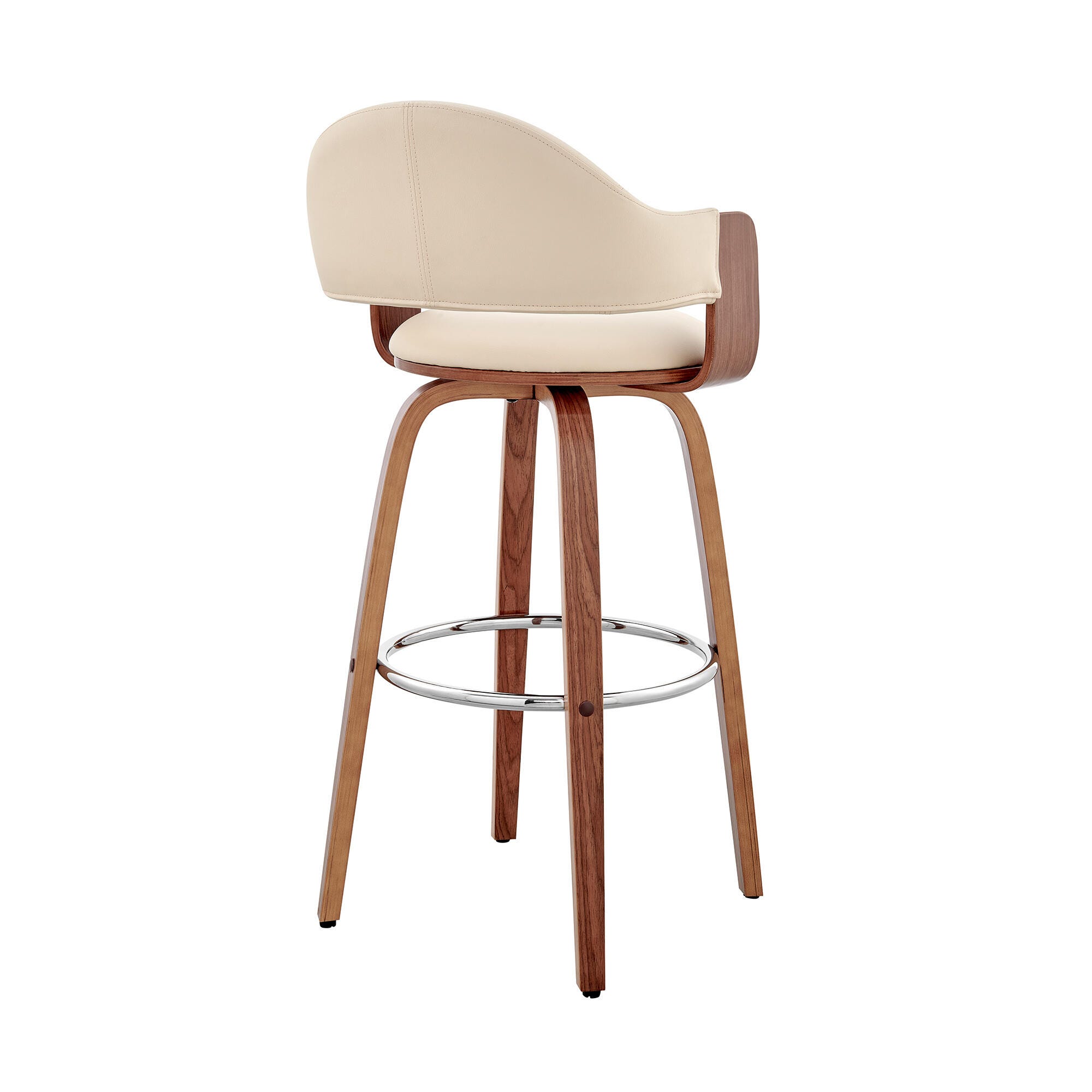 Daxton Barstool, Cream/Walnut, large