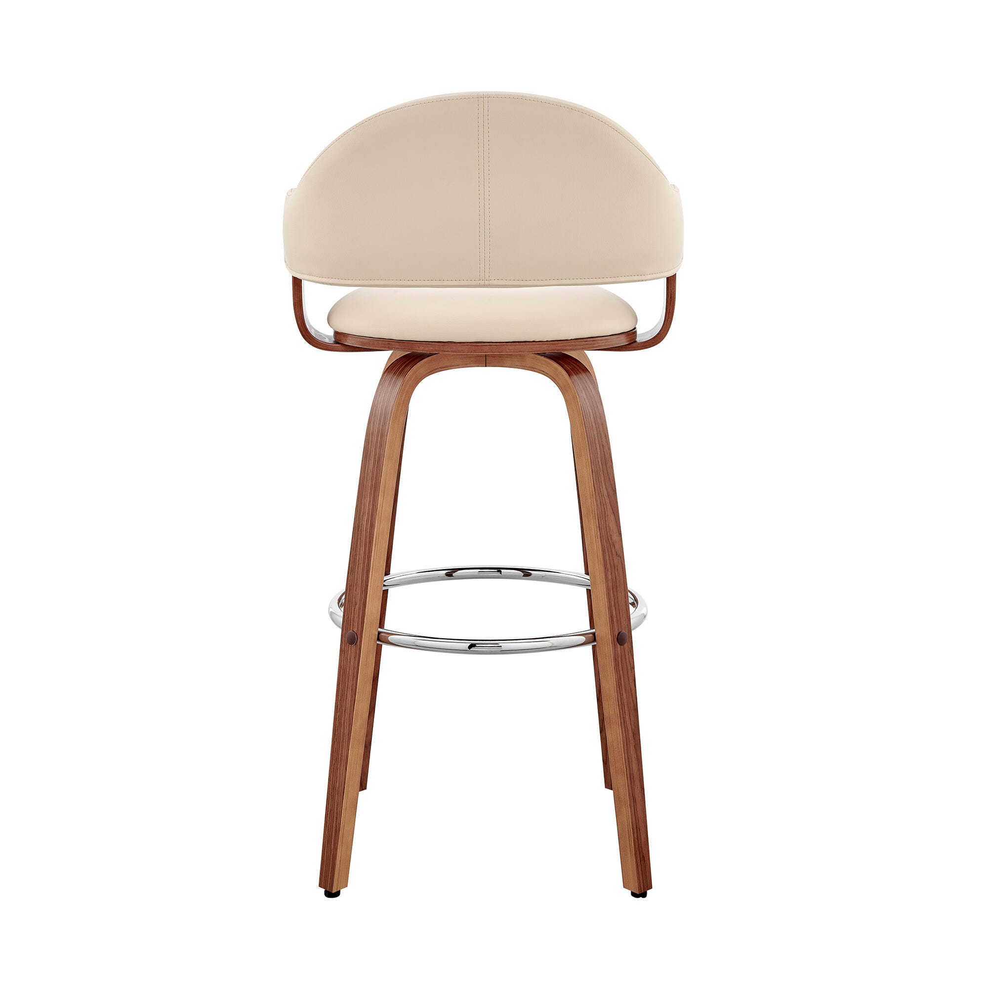 Daxton Barstool, Cream/Walnut, large