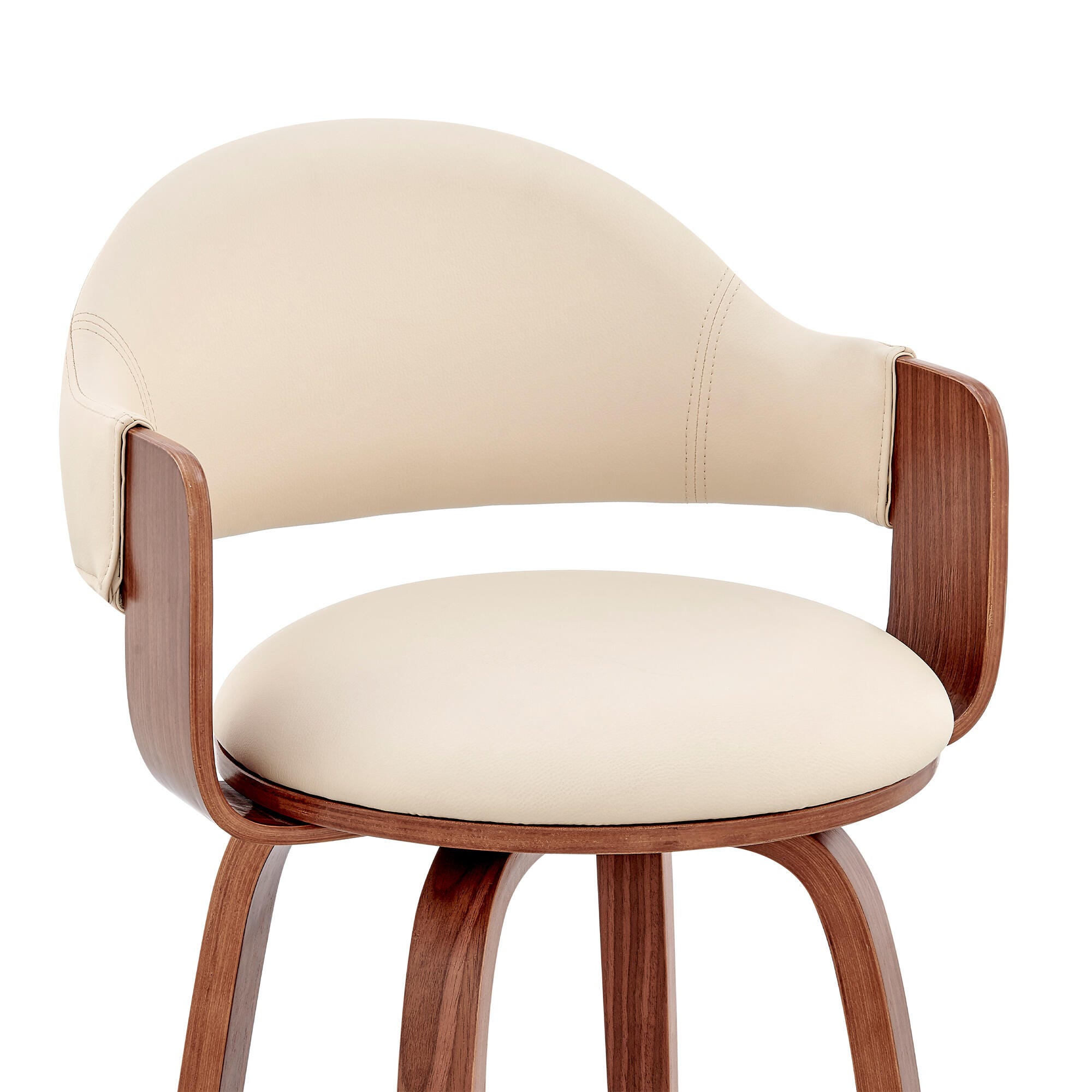 Daxton Barstool, Cream/Walnut, large