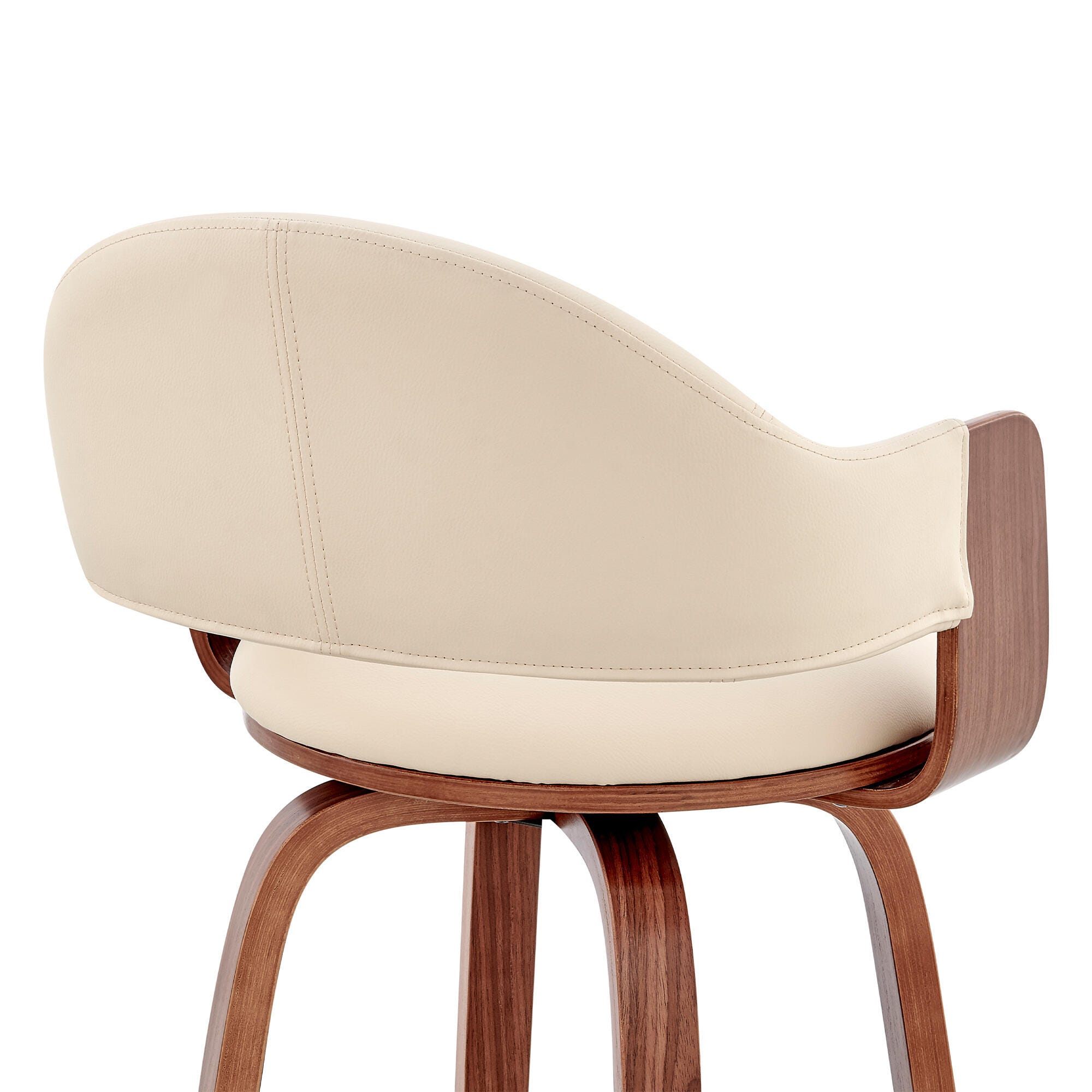 Daxton Barstool, Cream/Walnut, large
