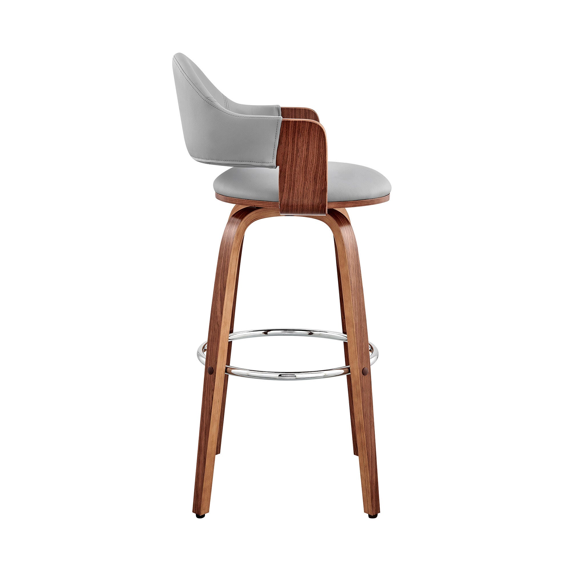 Daxton Barstool, Gray/Walnut, large