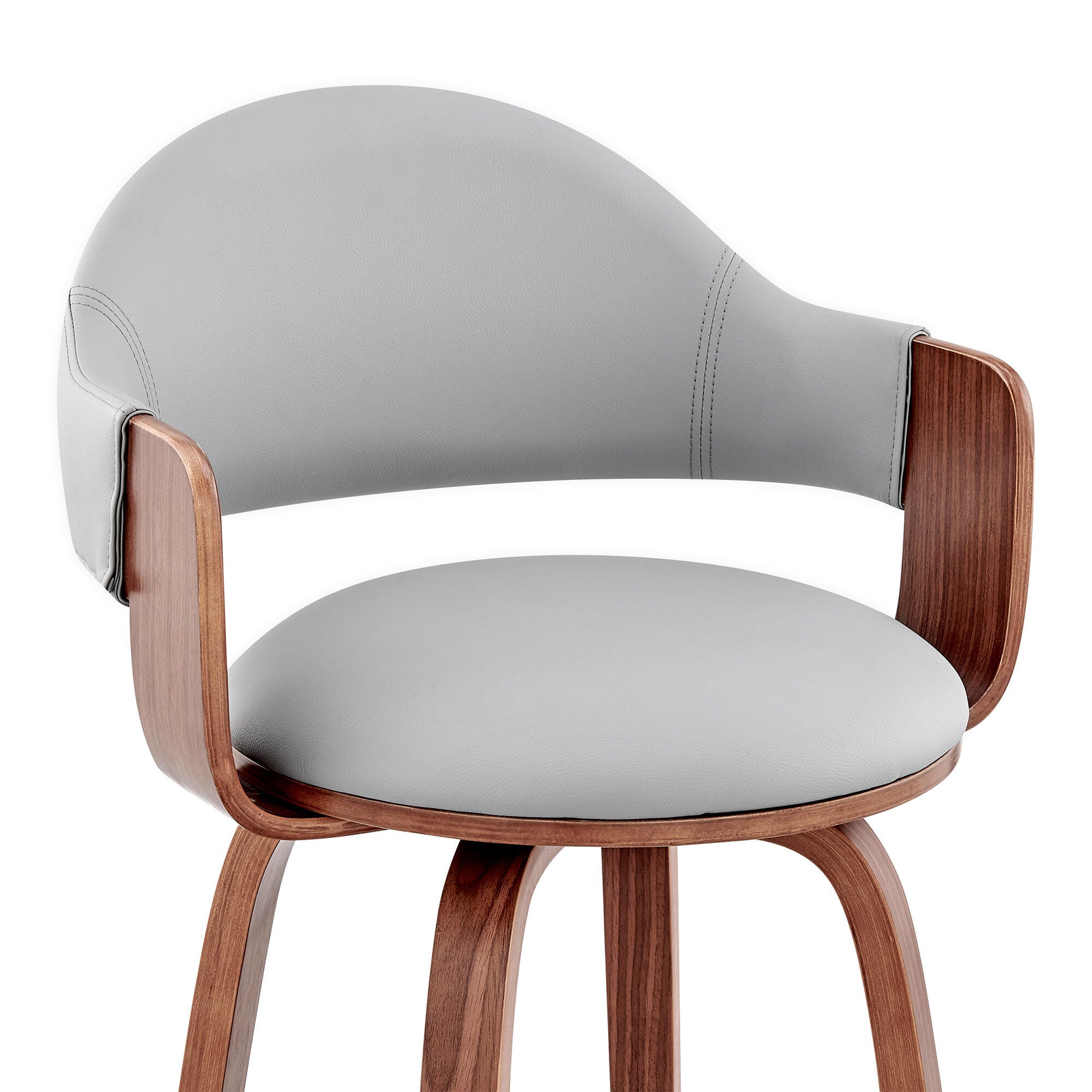 Daxton Barstool, Gray/Walnut, large