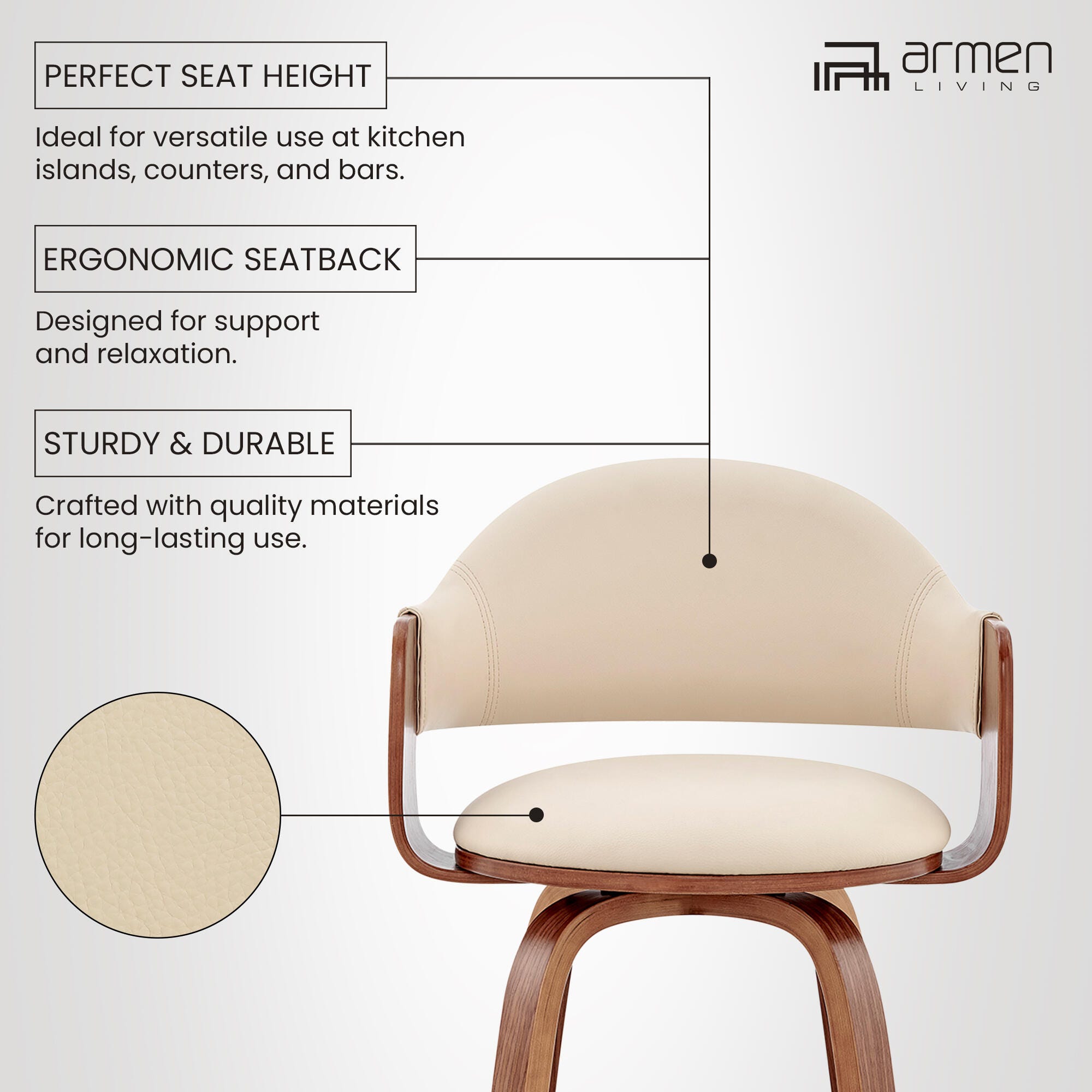Daxton Counterstool, Cream/Walnut, large
