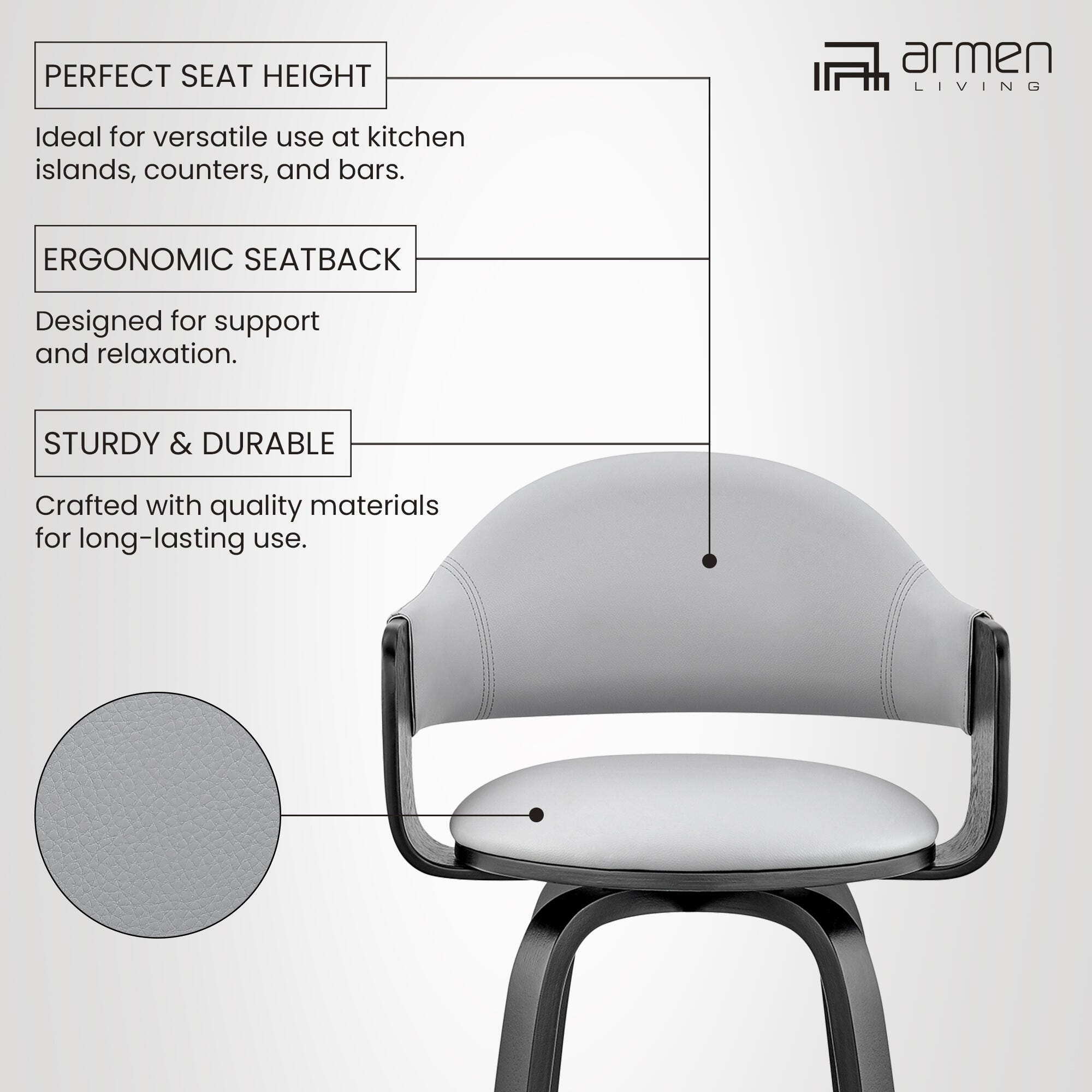 Daxton Counterstool, Gray/Black, large