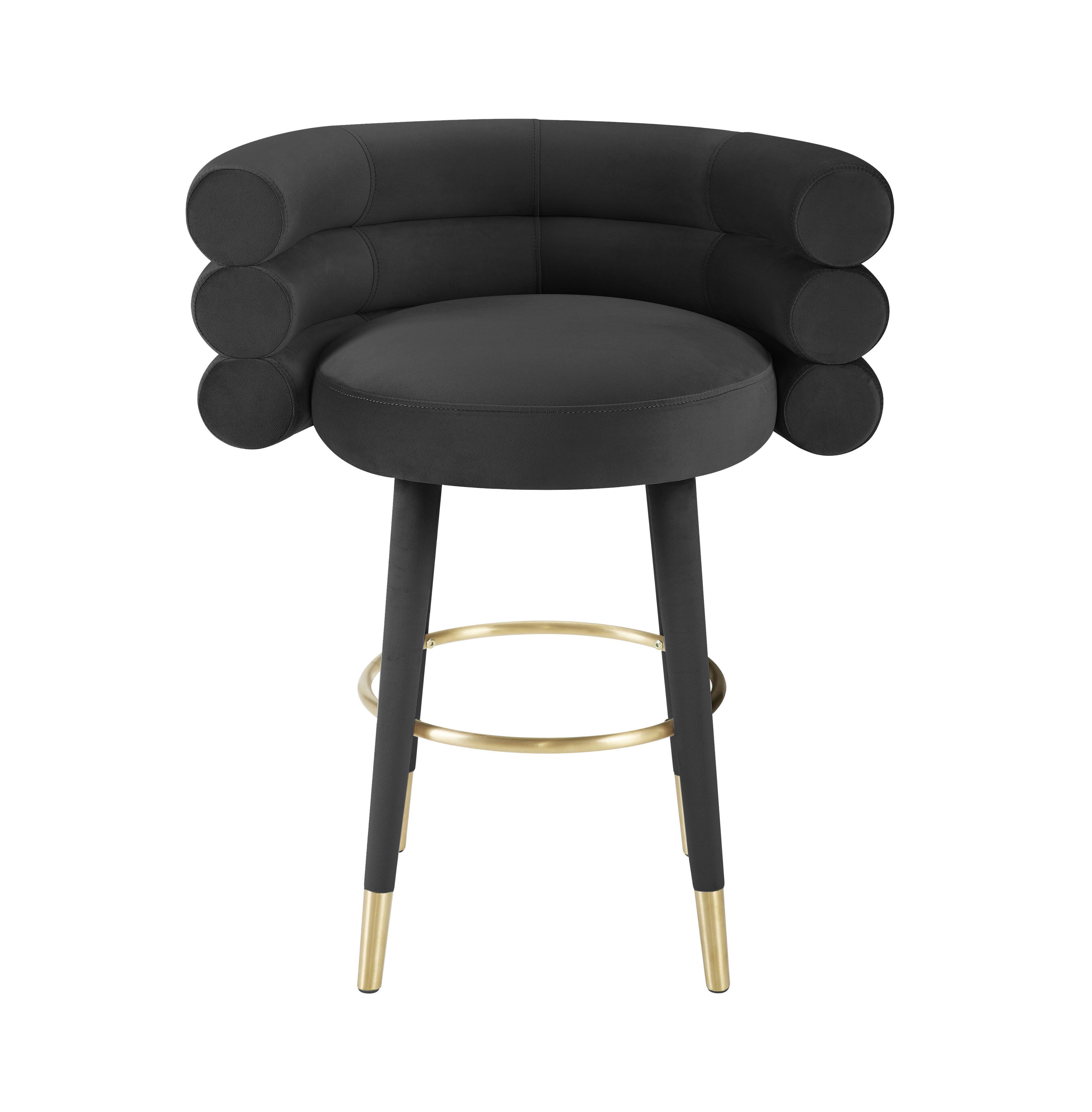 TOV Furniture Betty Betty Counter Stool, Black, large