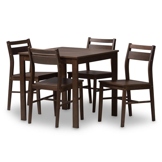 Baxton Studio Lovy Dining Table and 4 Chairs Set