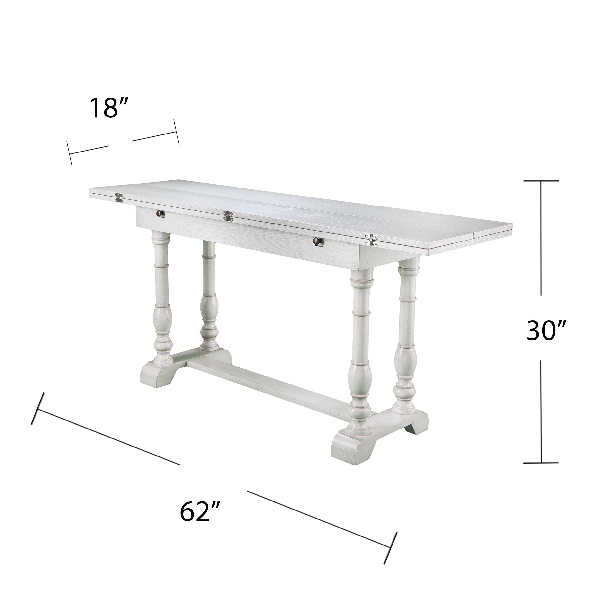 Southern Enterprises Leighanna Folding Trestle Console to Dining Table, , large