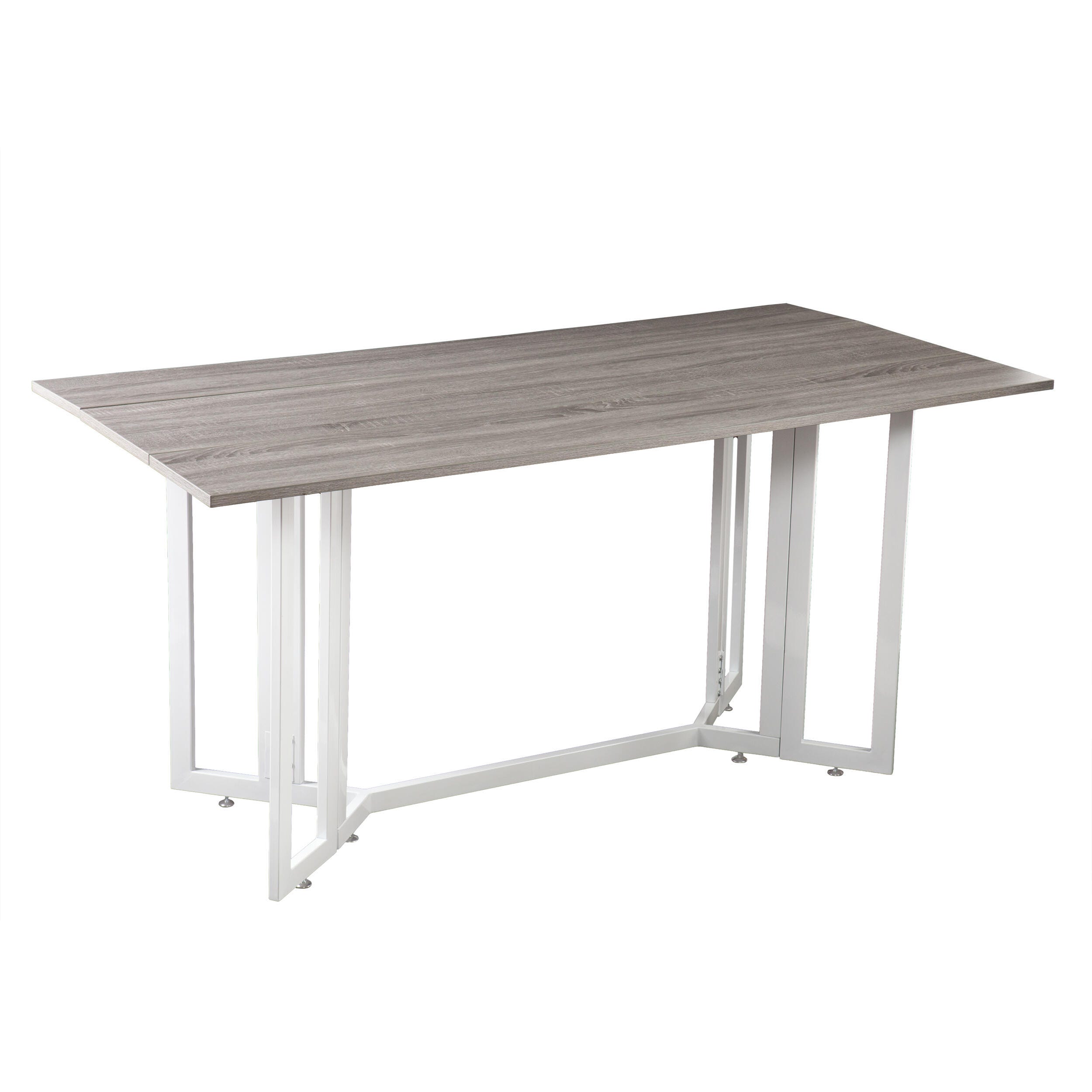 Holly & Martin Driness Drop Leaf Table, Weathered Gray, large