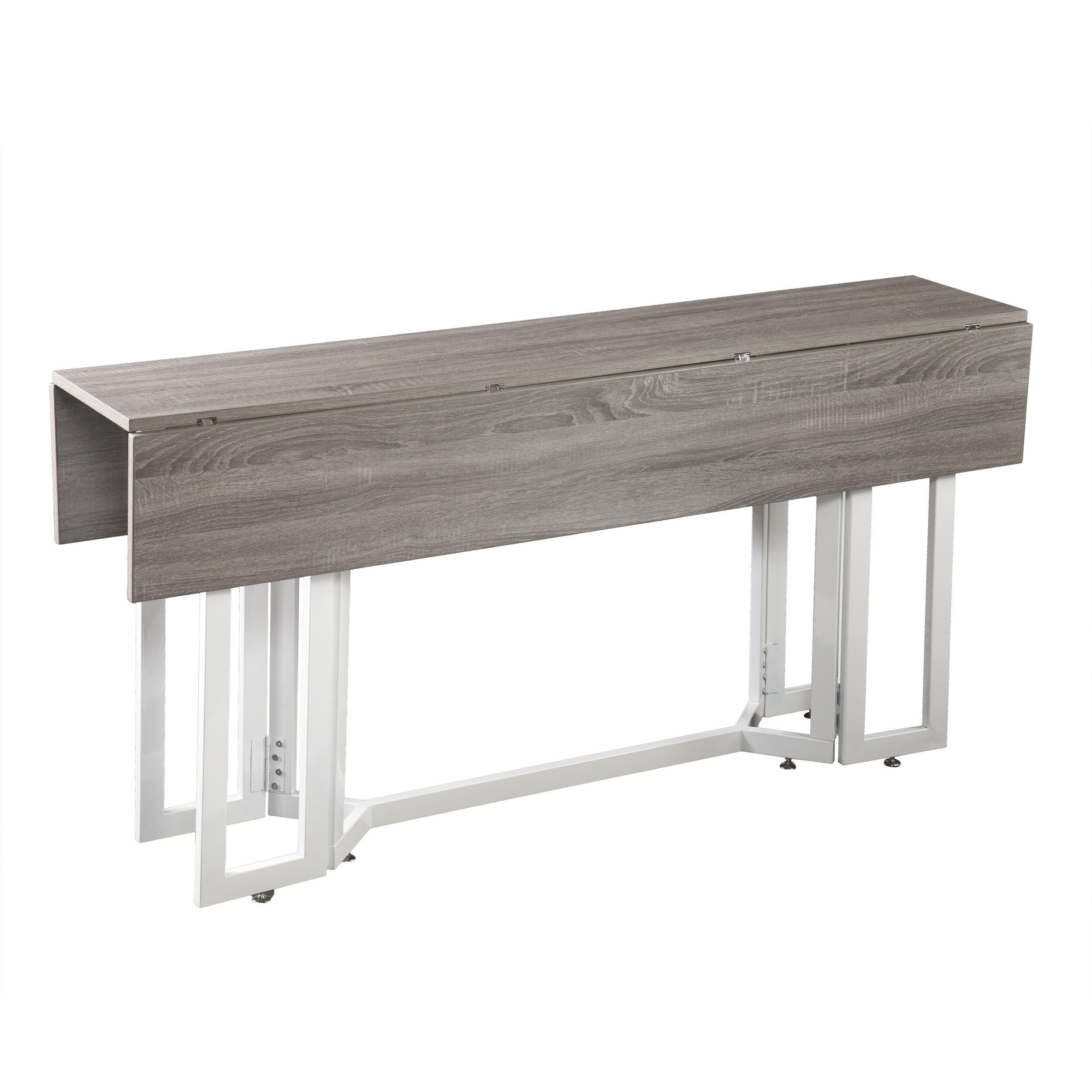 Holly & Martin Driness Drop Leaf Table, Weathered Gray, large