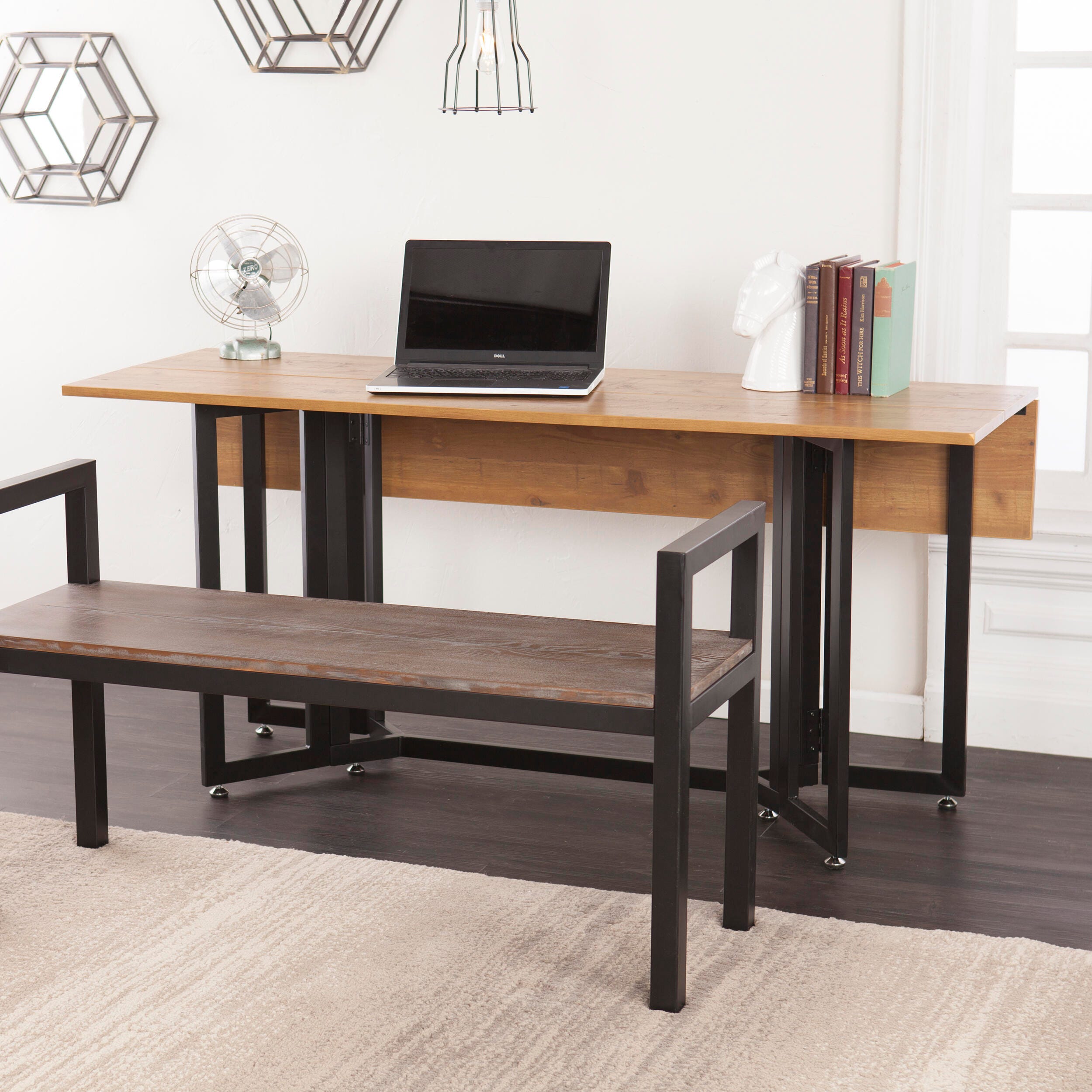 Holly & Martin Driness Drop Leaf Table, Weathered Oak, large